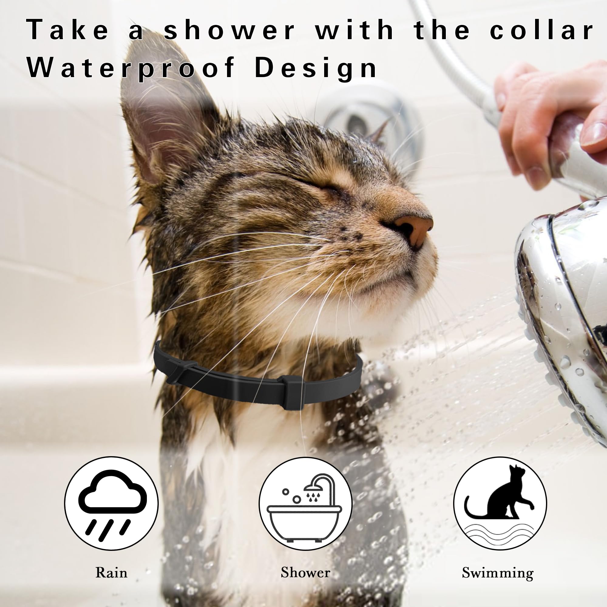 Simnice Calming Collar For Cats - 4 Pack, Adjustable Calming Collar For Cats - Pheromone Cat Collar For Anxiety & Stress Relief,