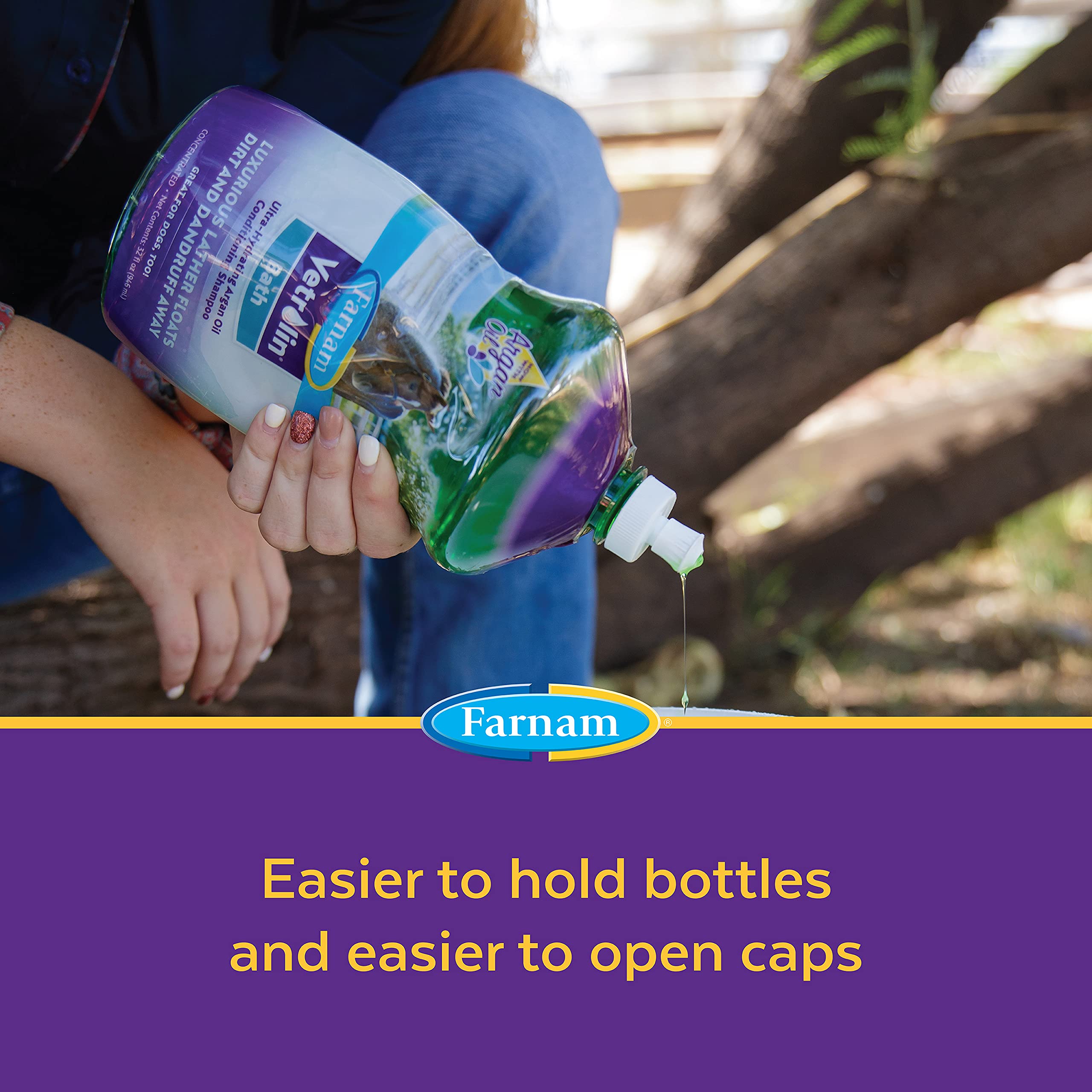 Farnam Vetrolin Bath Ultra-Hydrating Shampoo for Horses and Dogs 32 Ounces,Green