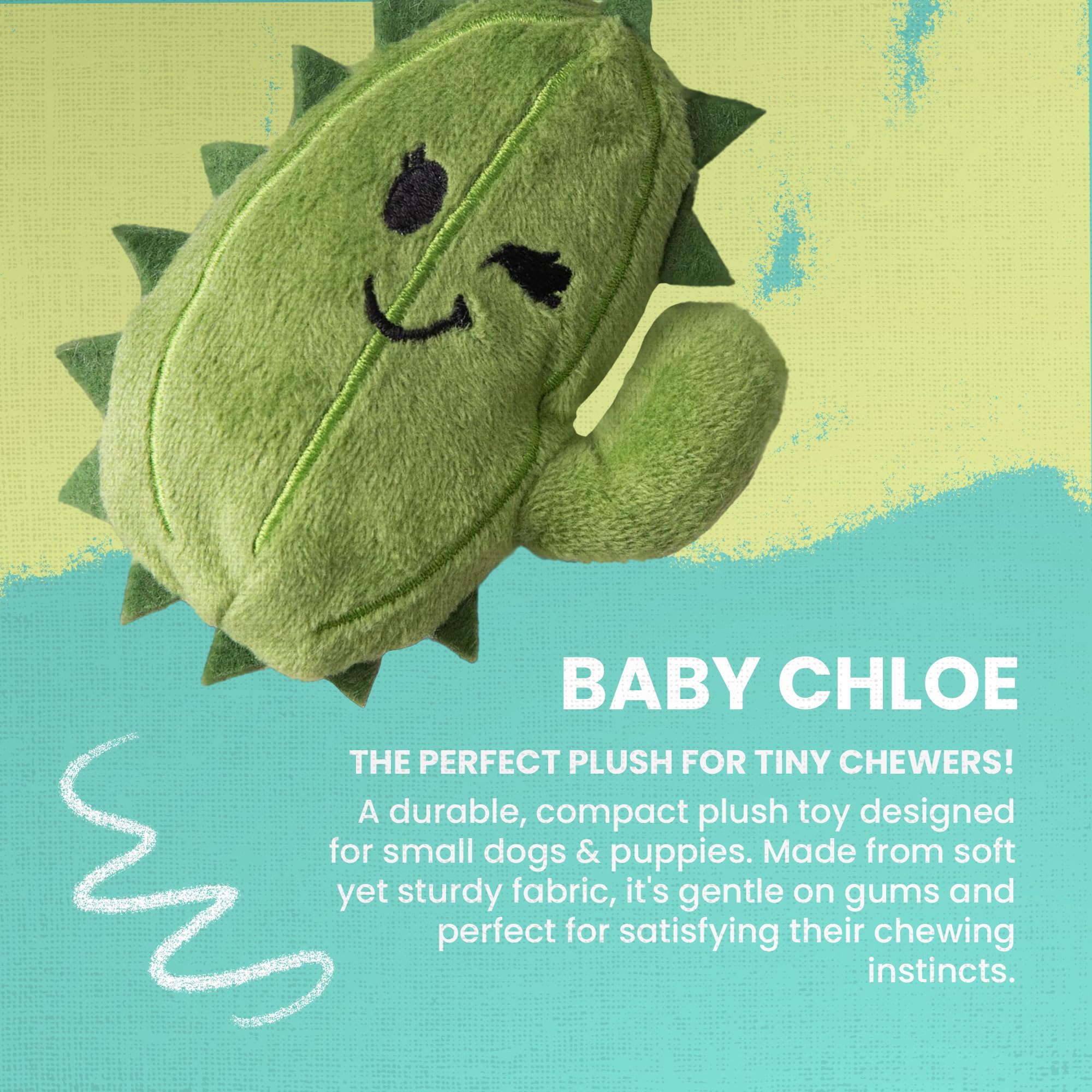 Snug Arooz Kitty Chloe The Cactus With Repair Patch And Catnip Inside - Plush Cat Toy With Crinkle Sounds - Fun And Engaging - P