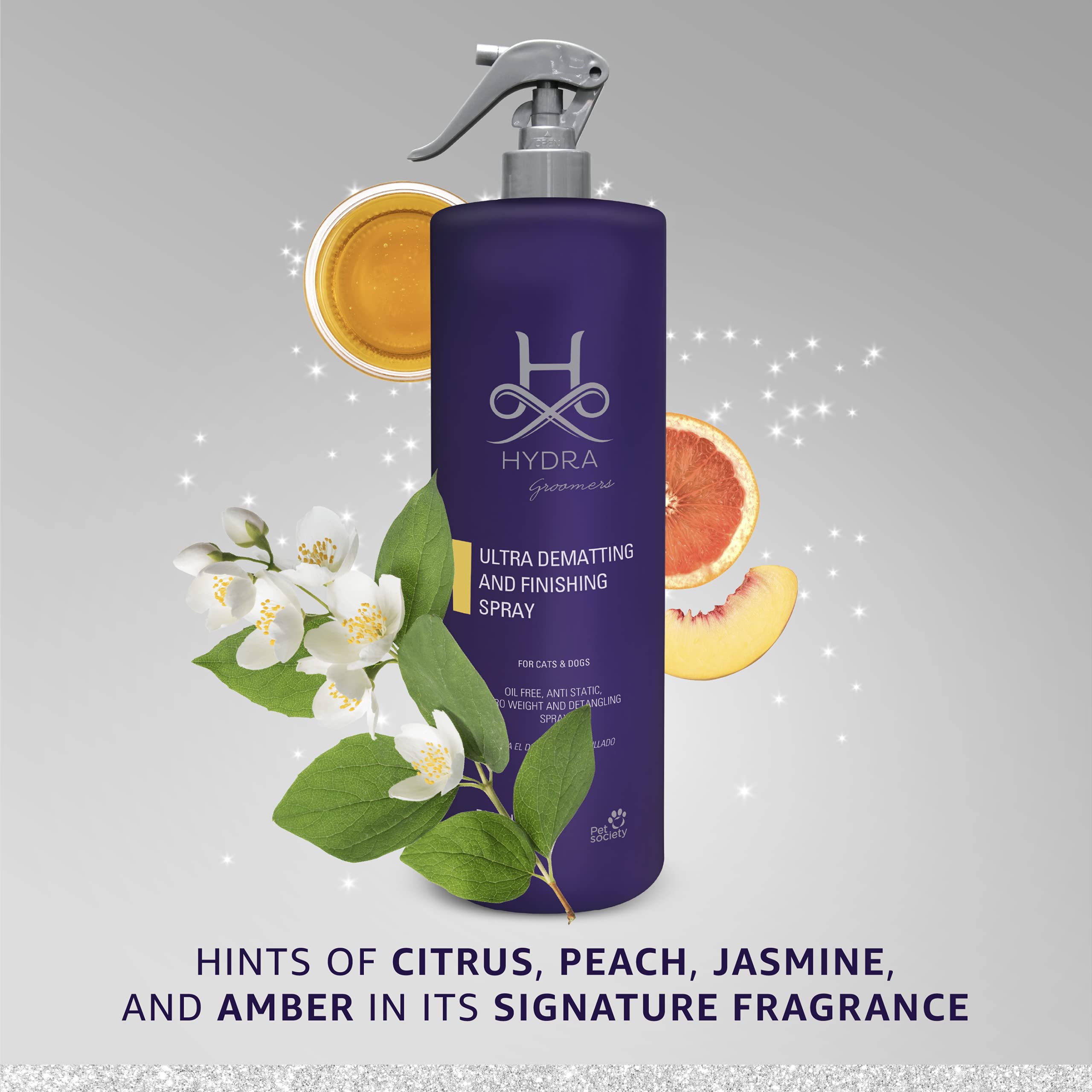 Hydra Professional Ultra Dematting And Finishing Spray For Dogs And Cats, Suitable For Pets With Long Hair