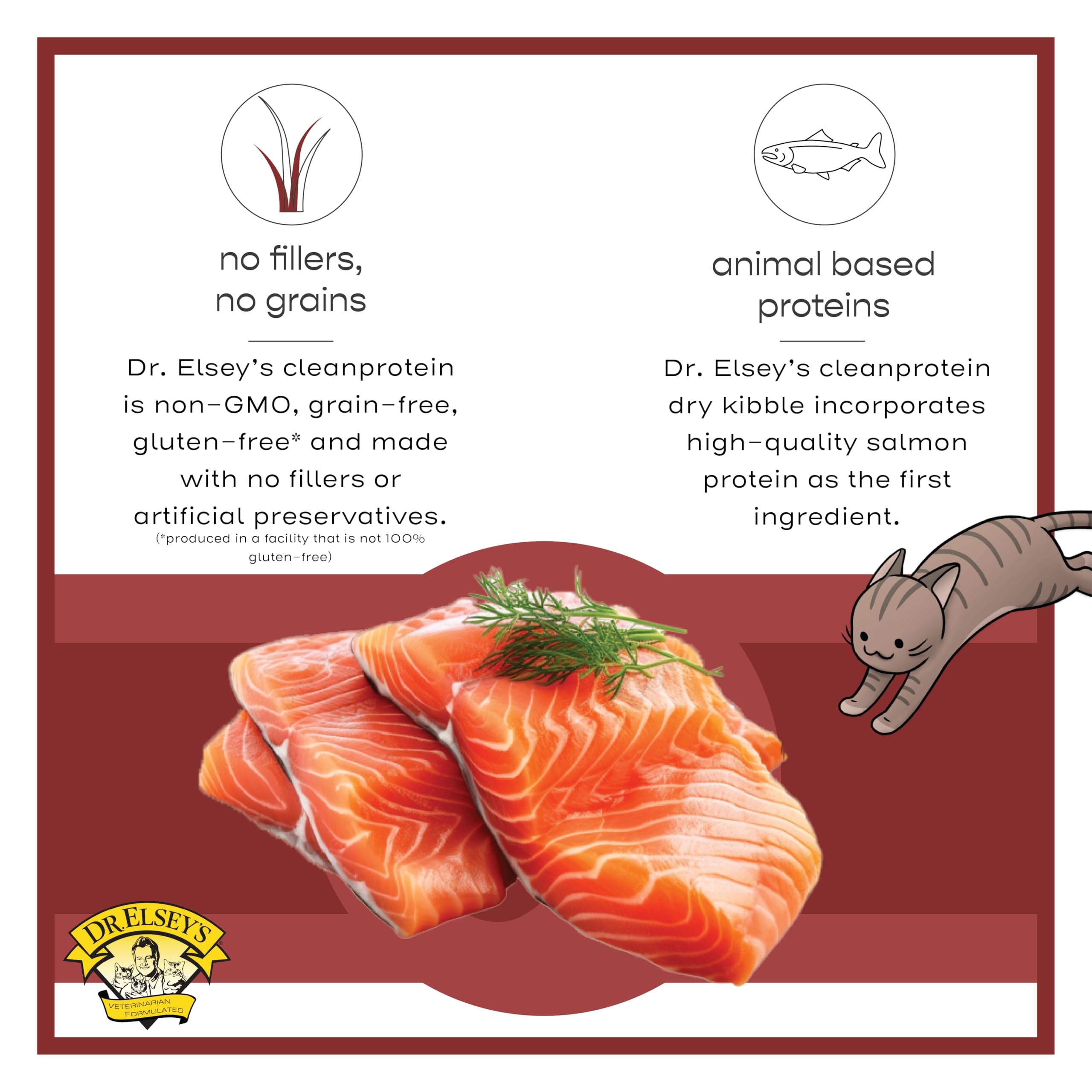 Dr. Elseys cleanprotein Original Salmon Recipe Wet Cat Food 5.3 oz (Pack of 24)