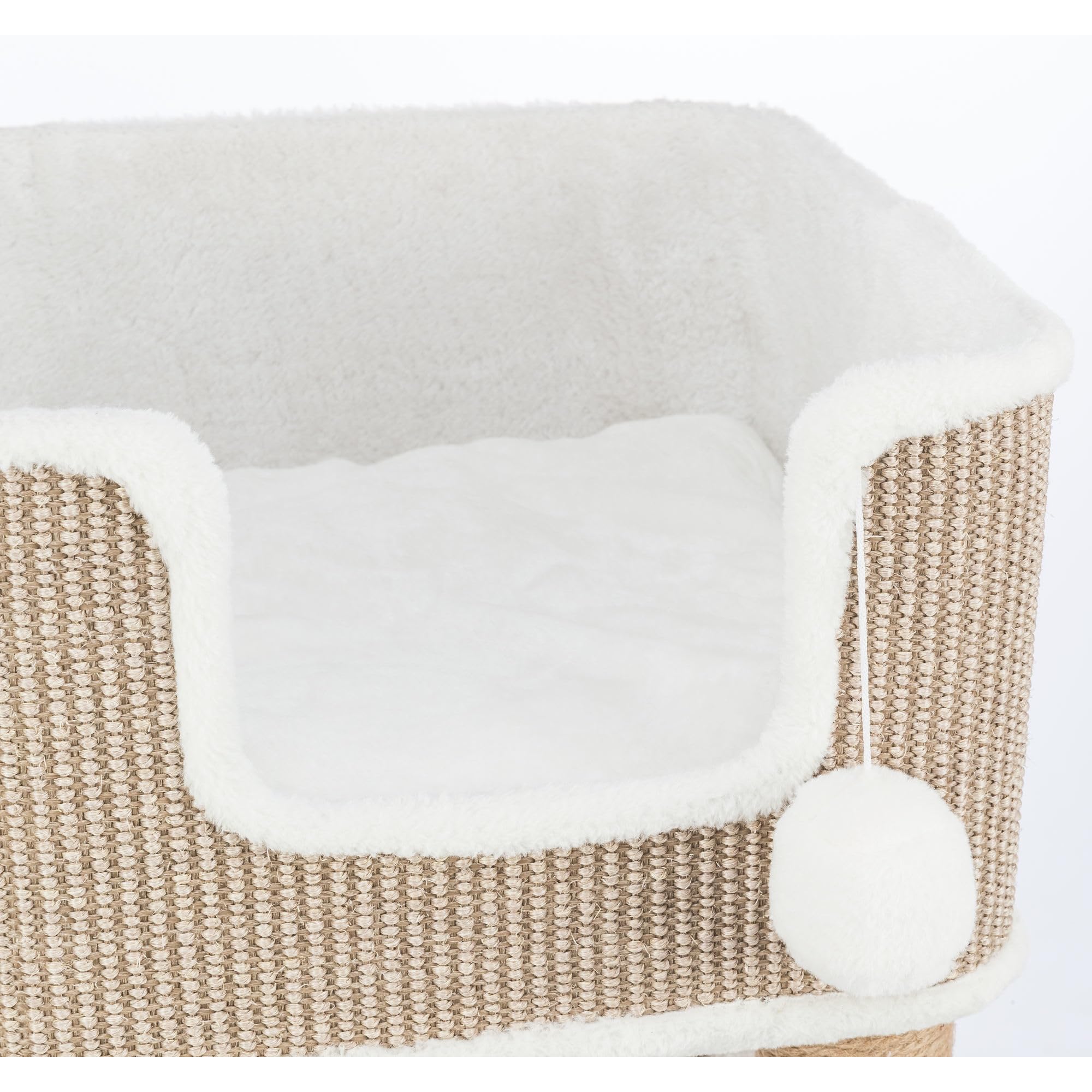 Trixie Lucano 39.8-In Cat Tower, Sisal Scratching Posts, Cat Tree With Plush Condo, Cushions, Dangling Cat Toys, Brown