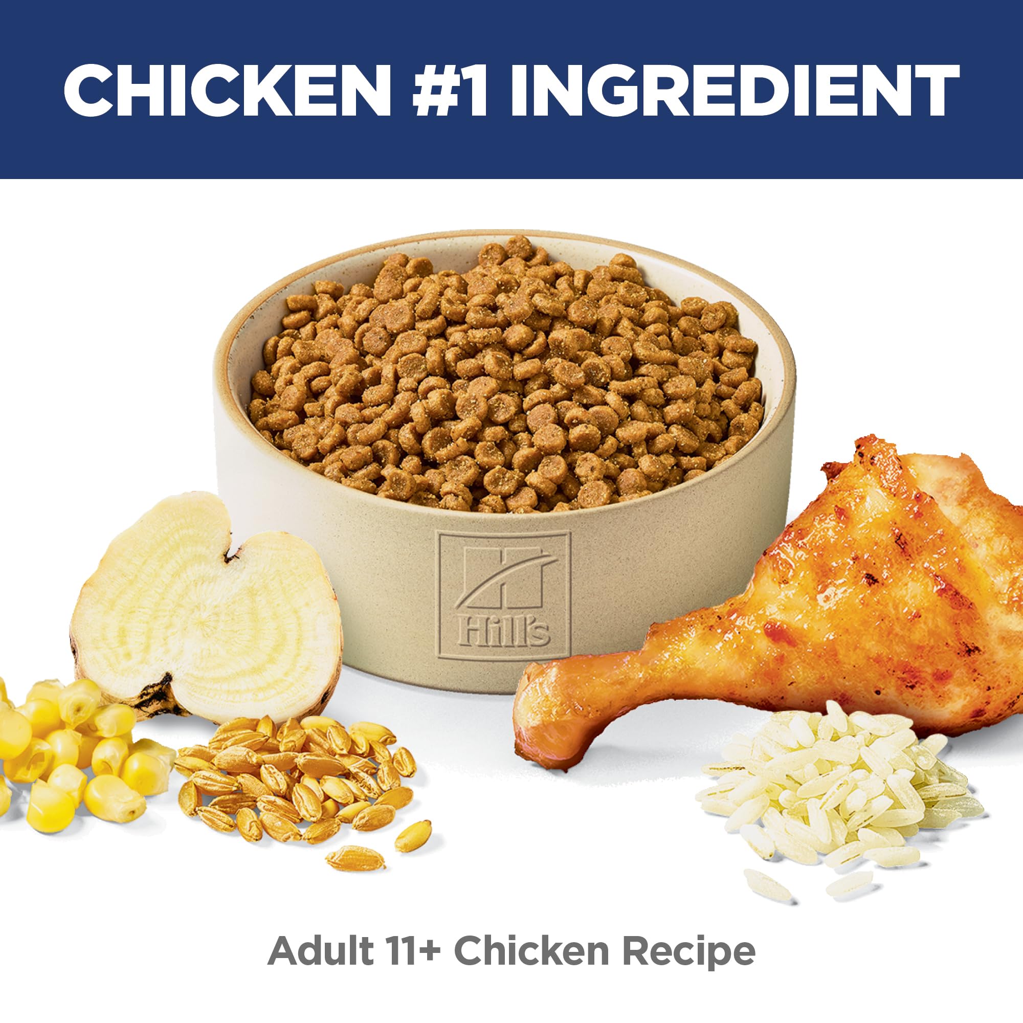 Hills Science Diet Adult 11+, Senior Adult 11+ Premium Nutrition, Dry Cat Food, Chicken Recipe, 7 lb Bag