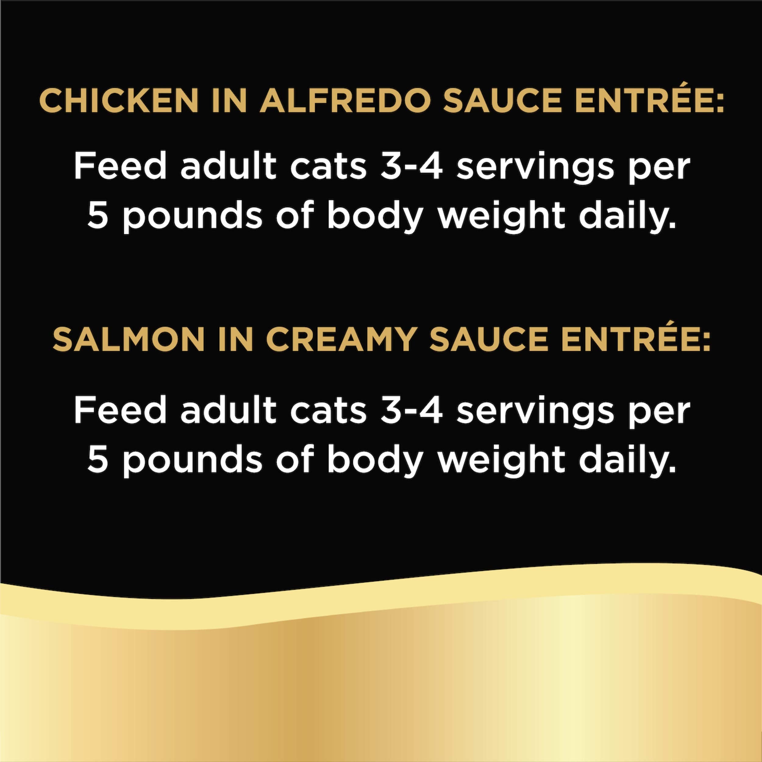 Sheba Perfect PORTIONS Bistro Wet Cat Food Trays (12 Count, 24 Servings), Chicken in Alfredo Sauce and Salmon in Creamy Sauce En