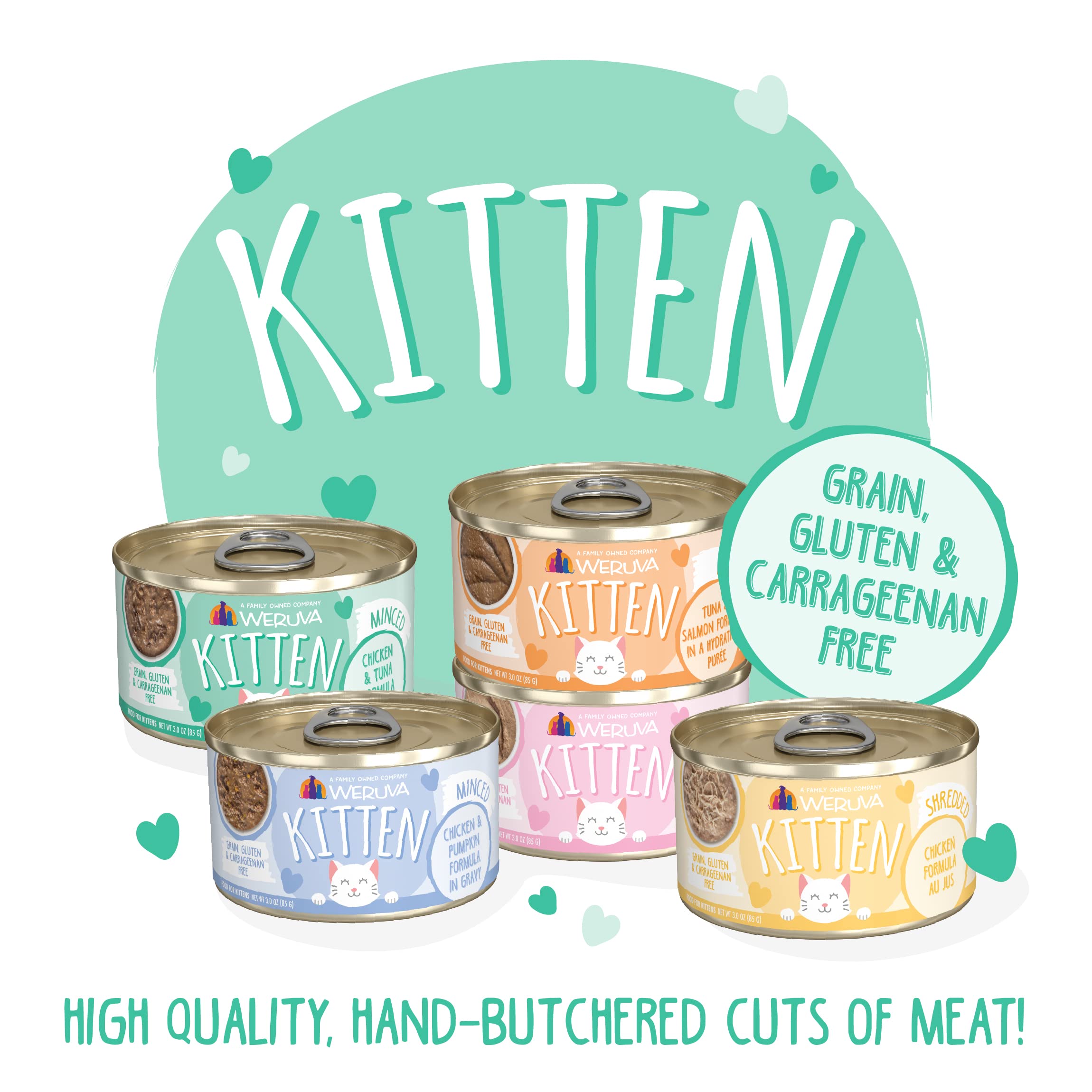 Weruva Kitten, Chicken & Tuna Formula in Gravy, 3oz Can (Pack of 12)
