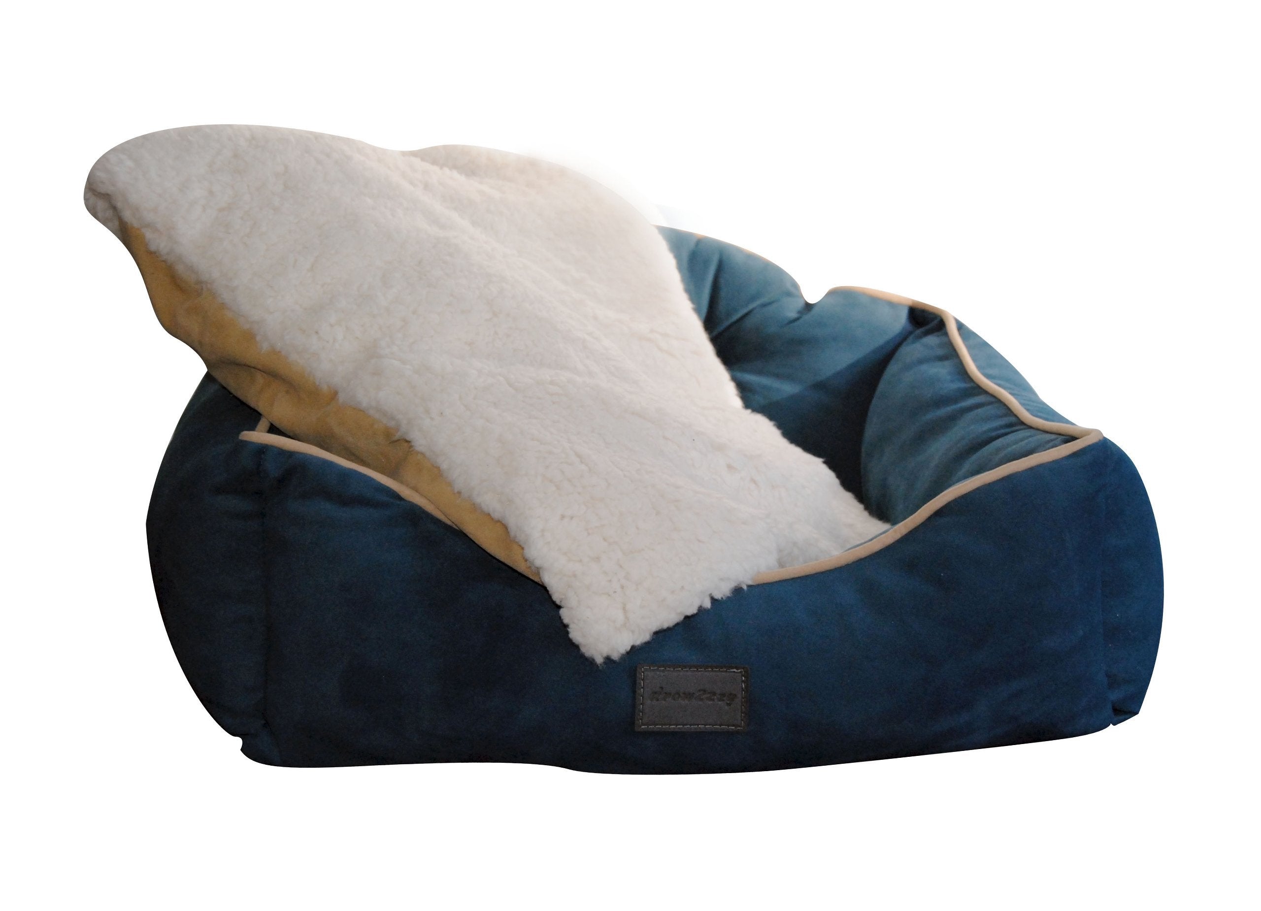 Drowzzzy Courtier Royal Couch Dog Bed Size: Large (33'' L X 28'' W), Color: Navy