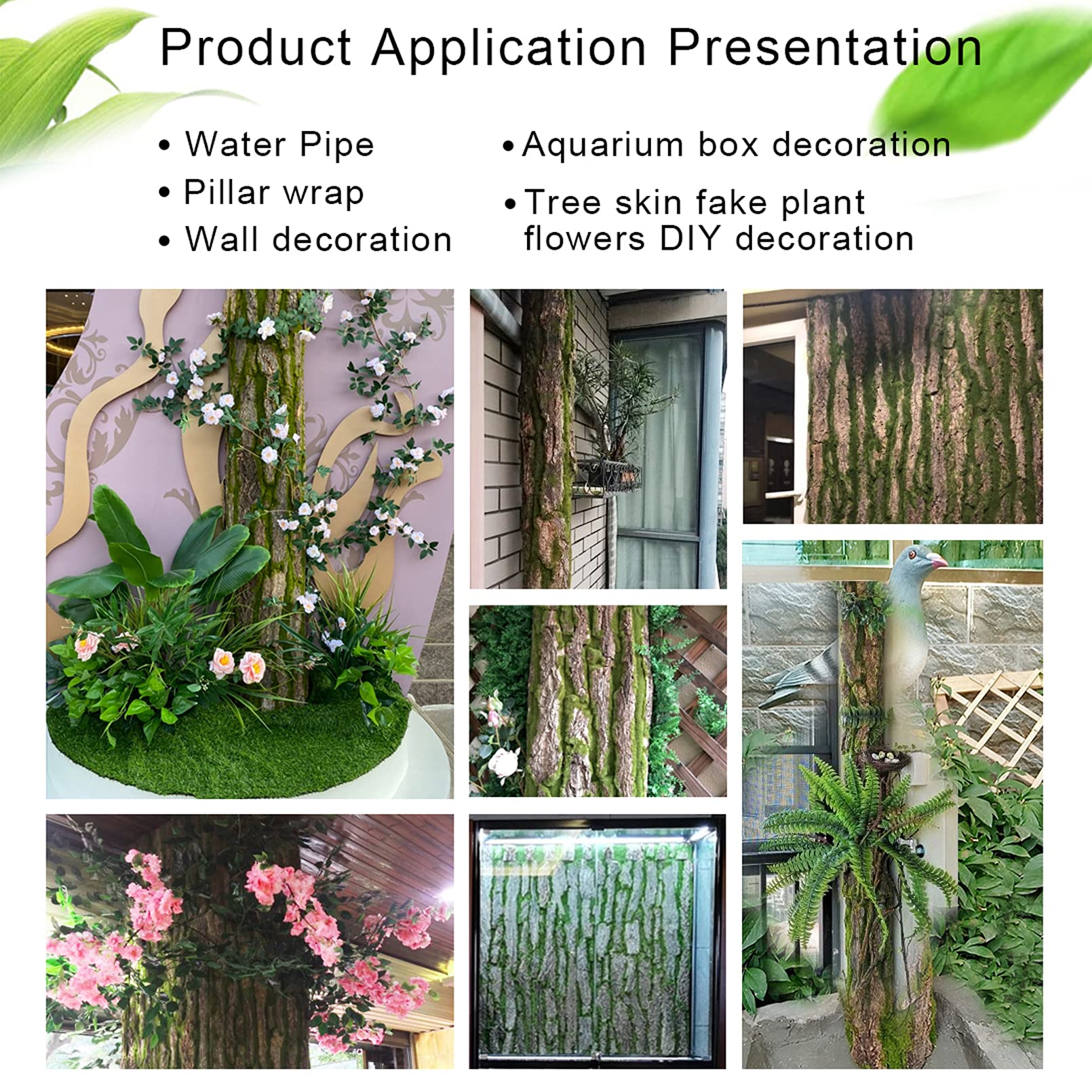 Pinvnby Reptile Cork Terrarium Background,Bearded Dragon Tank Natural Bark Backdrop Wall Habitat Decor With Artificial Moss,23.6'X15.7' Reptile Carpet For Gecko Lizard Tortoise Frog Chameleon