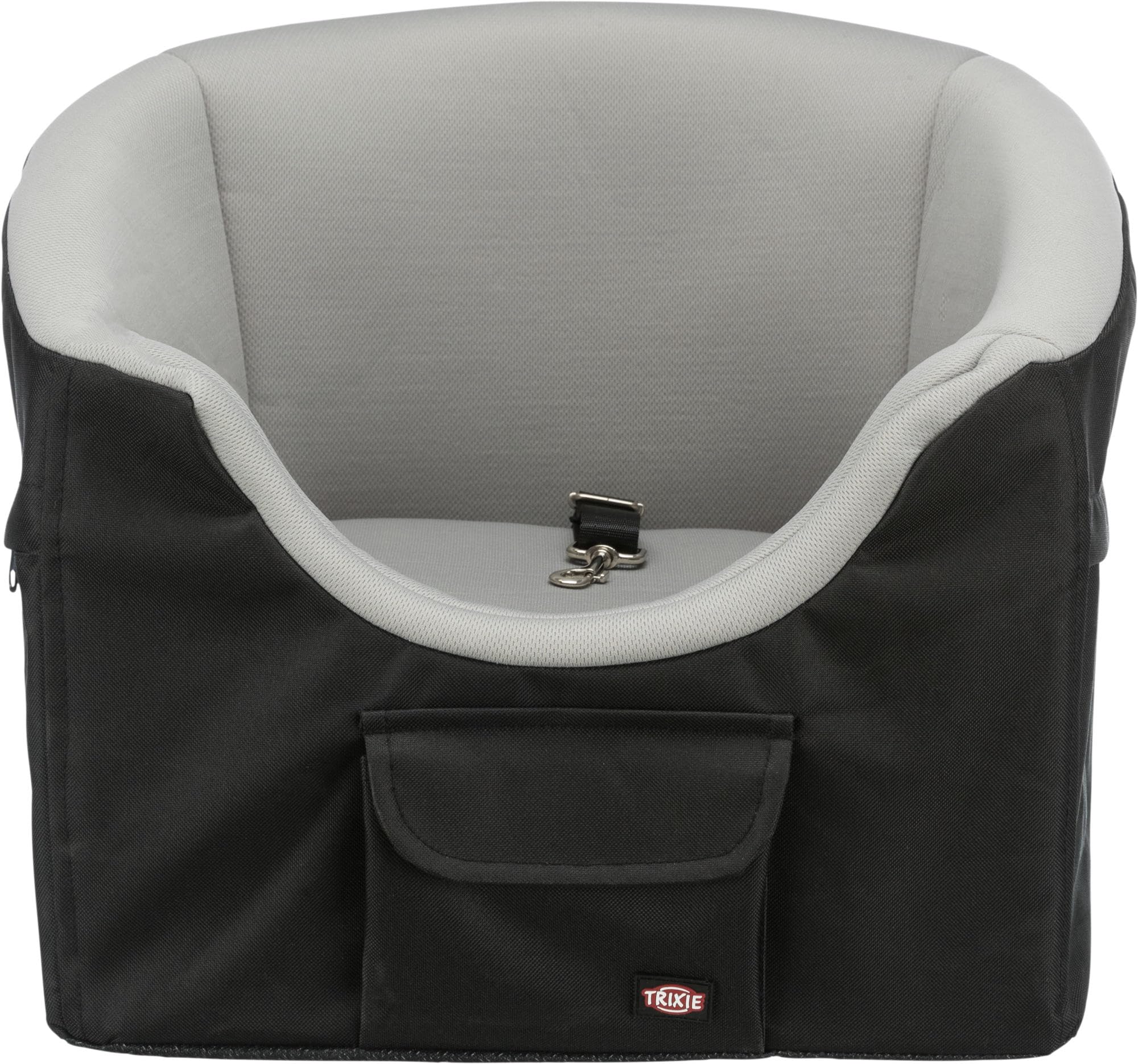 TRIXIE Pet Booster Seat, Dog car Seat, Dog console Seat Ideal for Small Dogs and cats, Travel cat Bed, Black