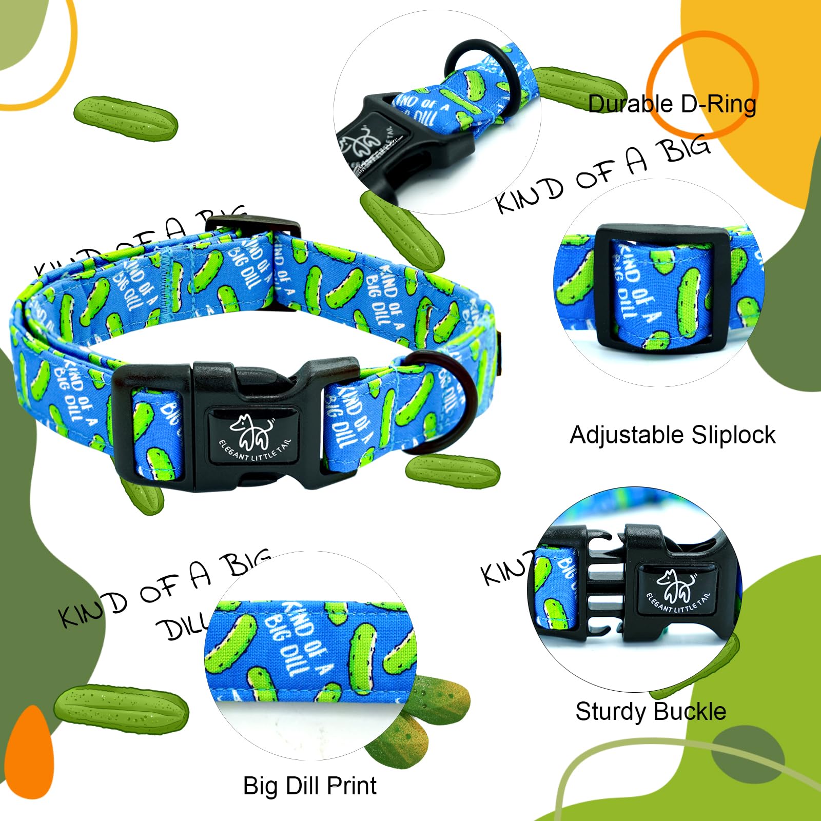 Elegant Little Tail Dog Collar, Pet Collar Blue Puppy Collar Plastic Durable Holiday Female Or Male Cotton Adjustable Pet Collar