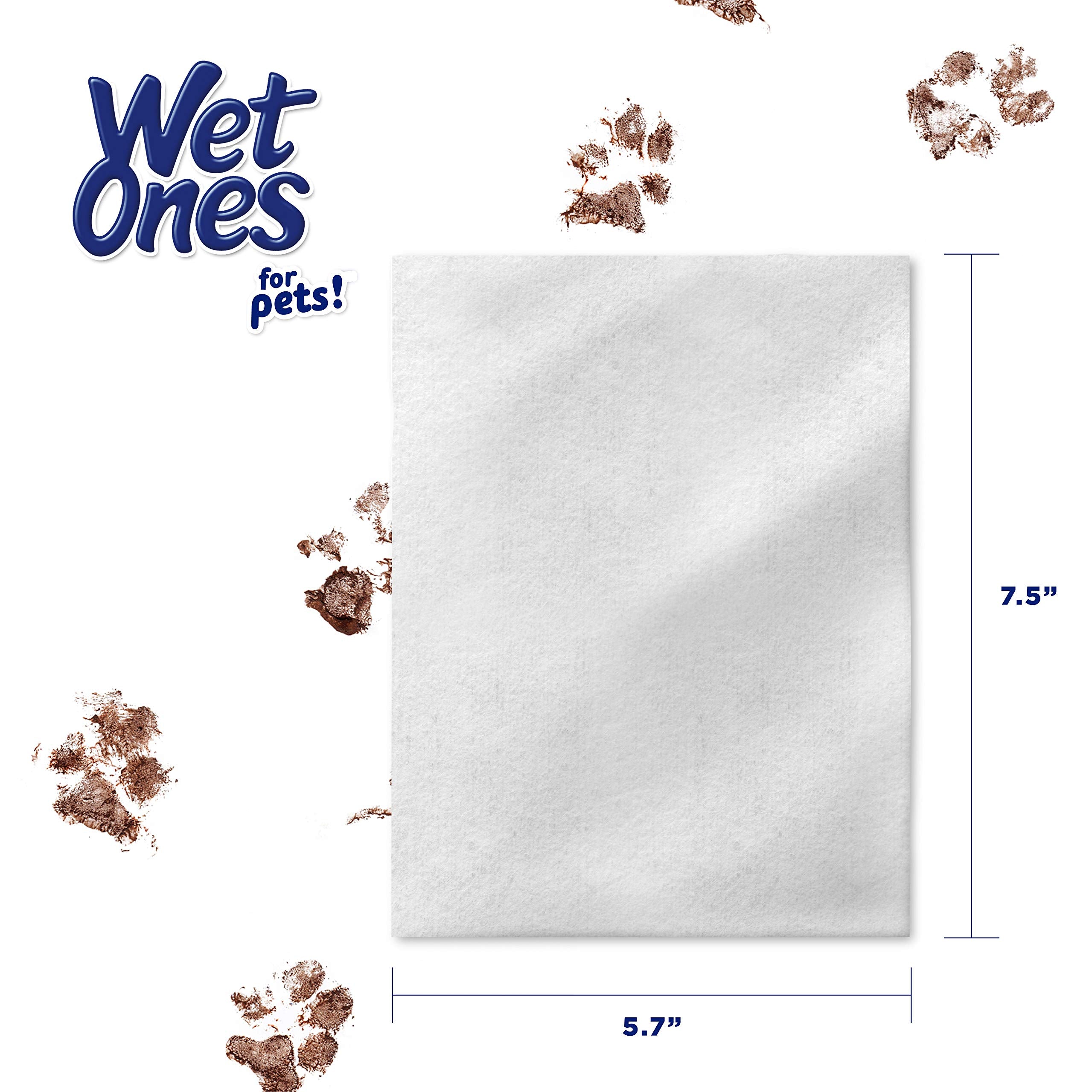 Wet Ones For Pets Freshening Multipurpose Wipes For Cats With Aloe Vera, 50 Count - 12 Pack | Easy To Use Cat Cleaning Wipes, Fr