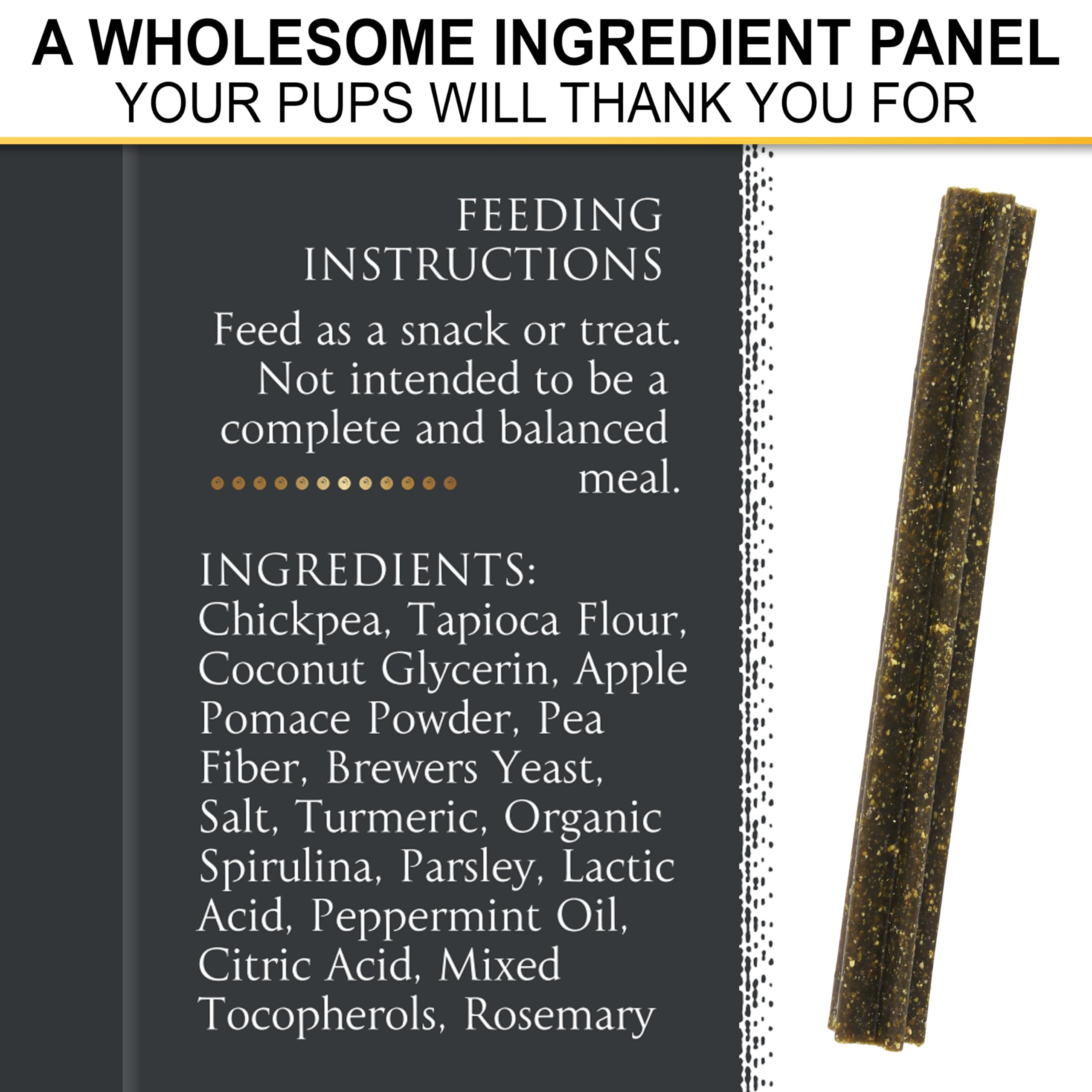 Jacks Premium Dental Treats for Dogs- Natural Chew for Dental Support & Tartar Control- Grain Free Functional Treat with Organi
