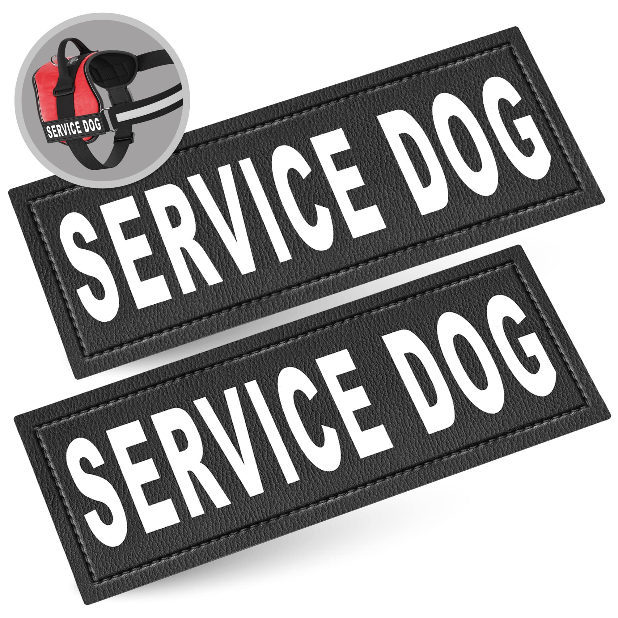 Industrial Puppy Service Dog Patch With Hook Back And Reflective Lettering  Set Of Two Service Dog Tag For Service Dog Vest Serv