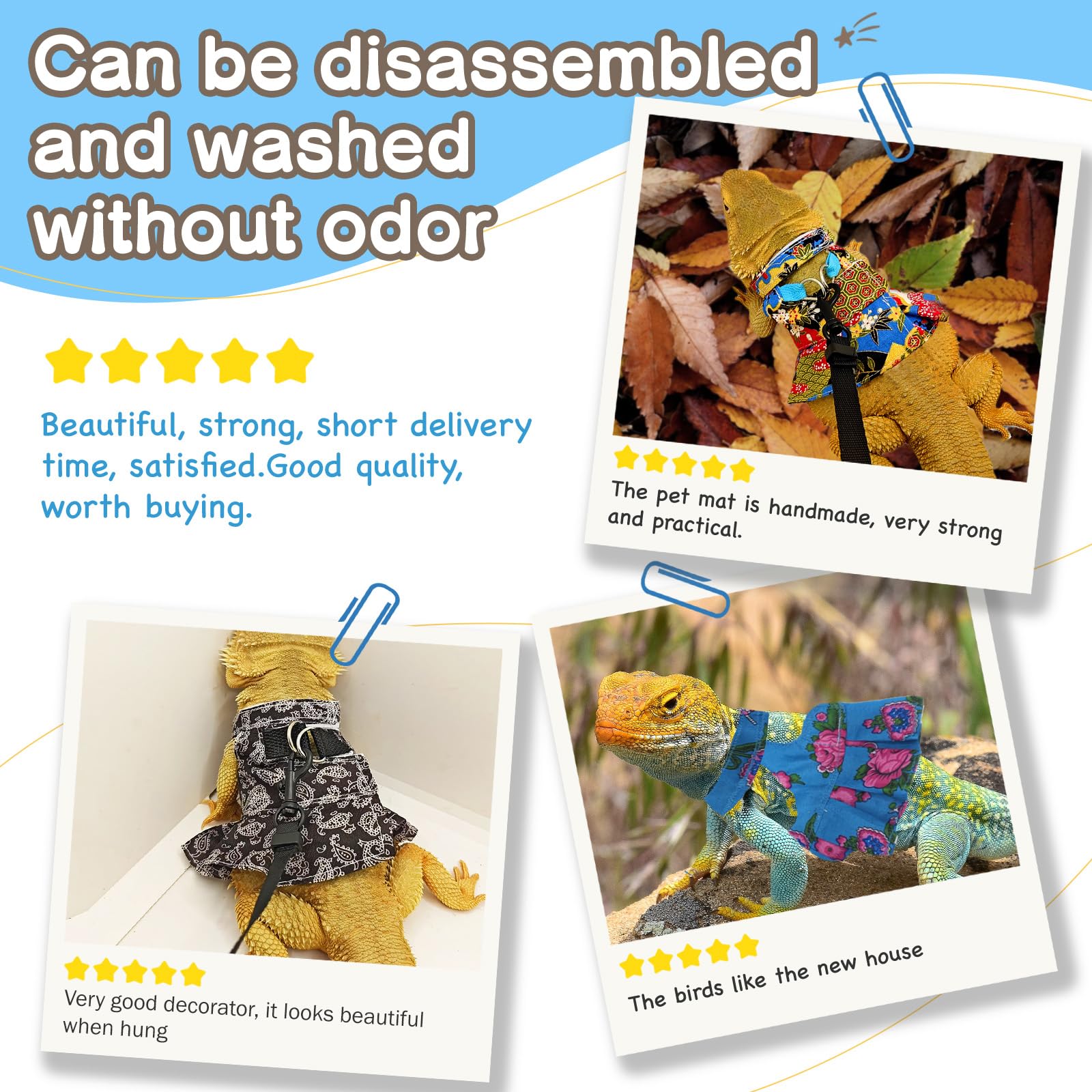 Lizard Harness Dress And Leash, Adjustable Hamster Ferret Harness And Leash Set, No-Pull Walking Vest For Lizard Small Animal Ge