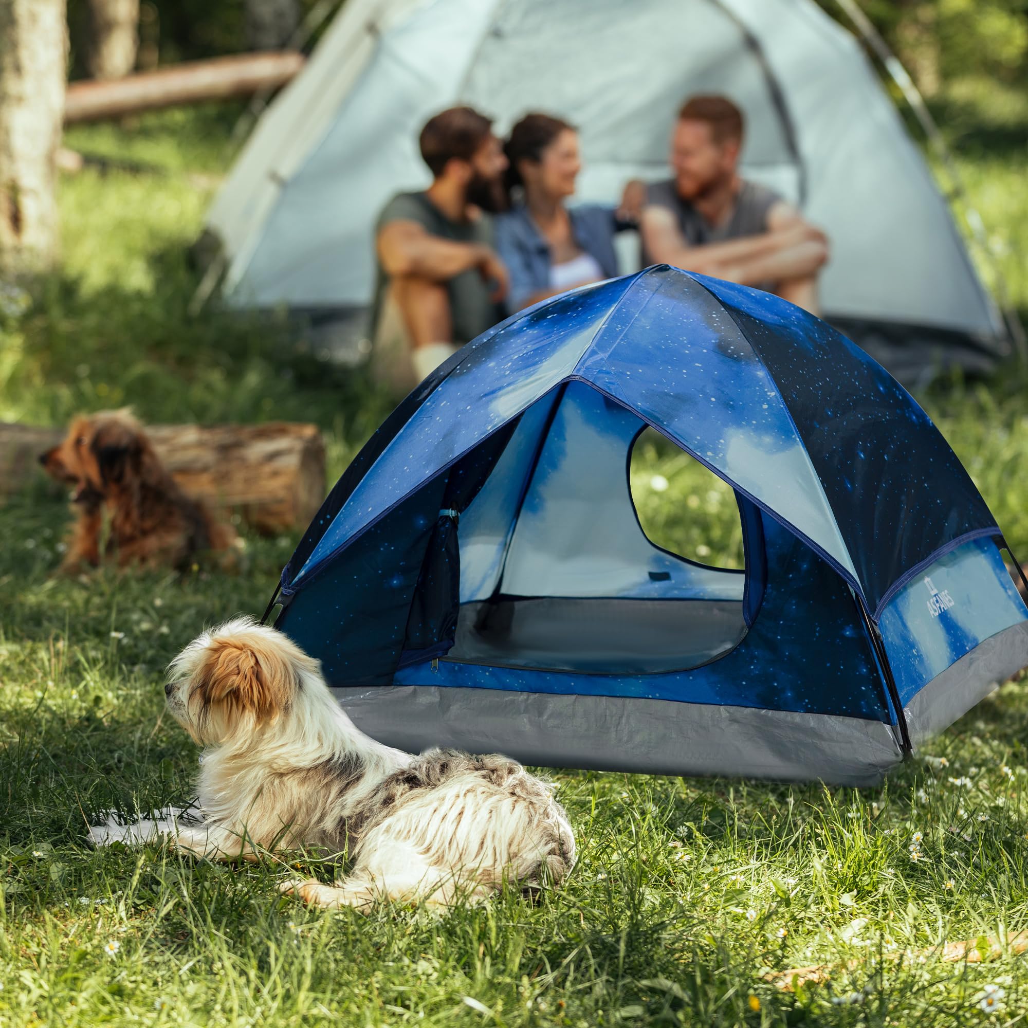 ASFANES Outdoor Waterproof Pet Camping Tent, Cave Bed for Indoor Cats and Small Dogs, Portable Cat House Dog House, 21.6x21.6x14