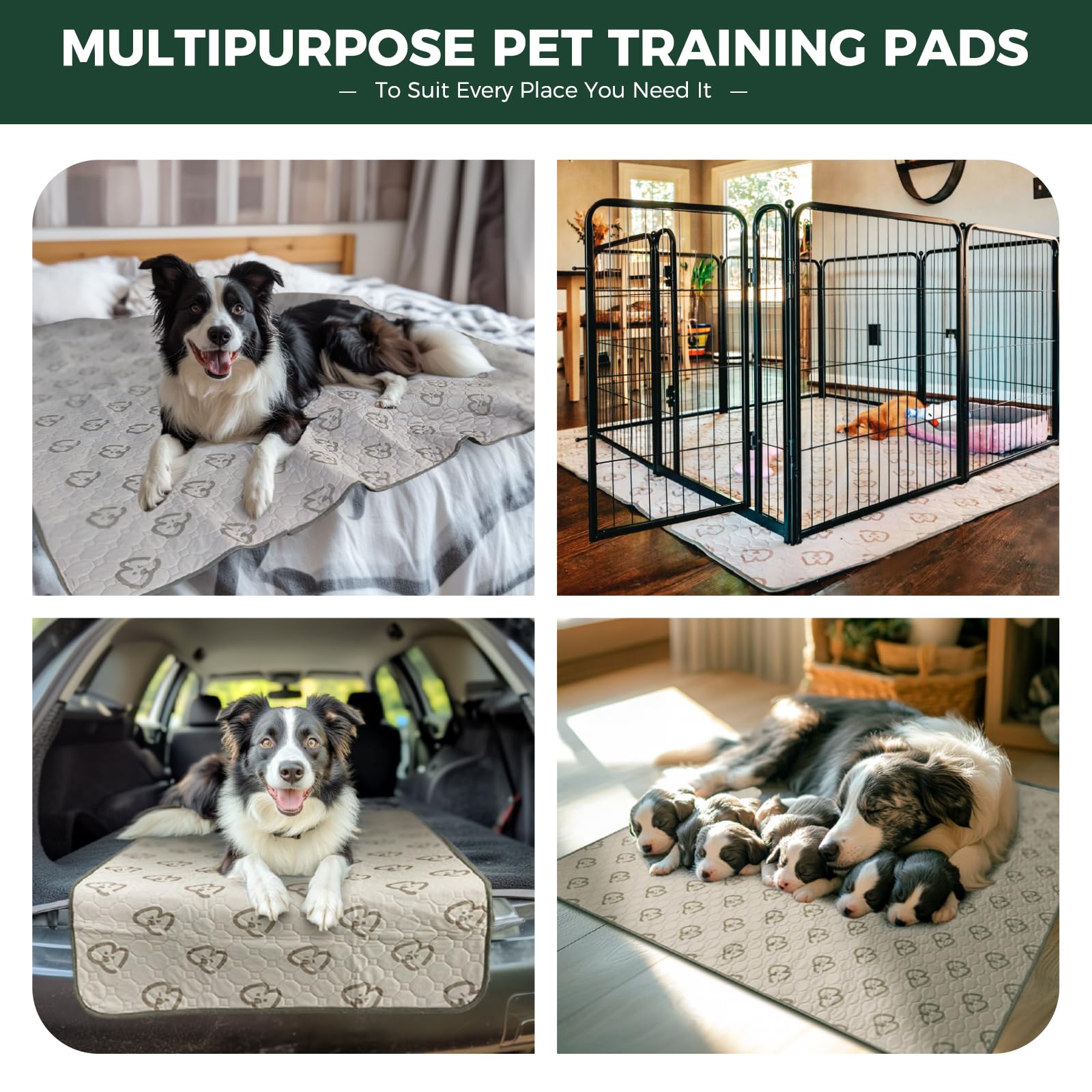 Fxw Washable Pee Pads For Dogs, Puppy Pads With Super Absorbent, Specifically Designed For Whelping Box, Round, 32'' X 32'', 2 P