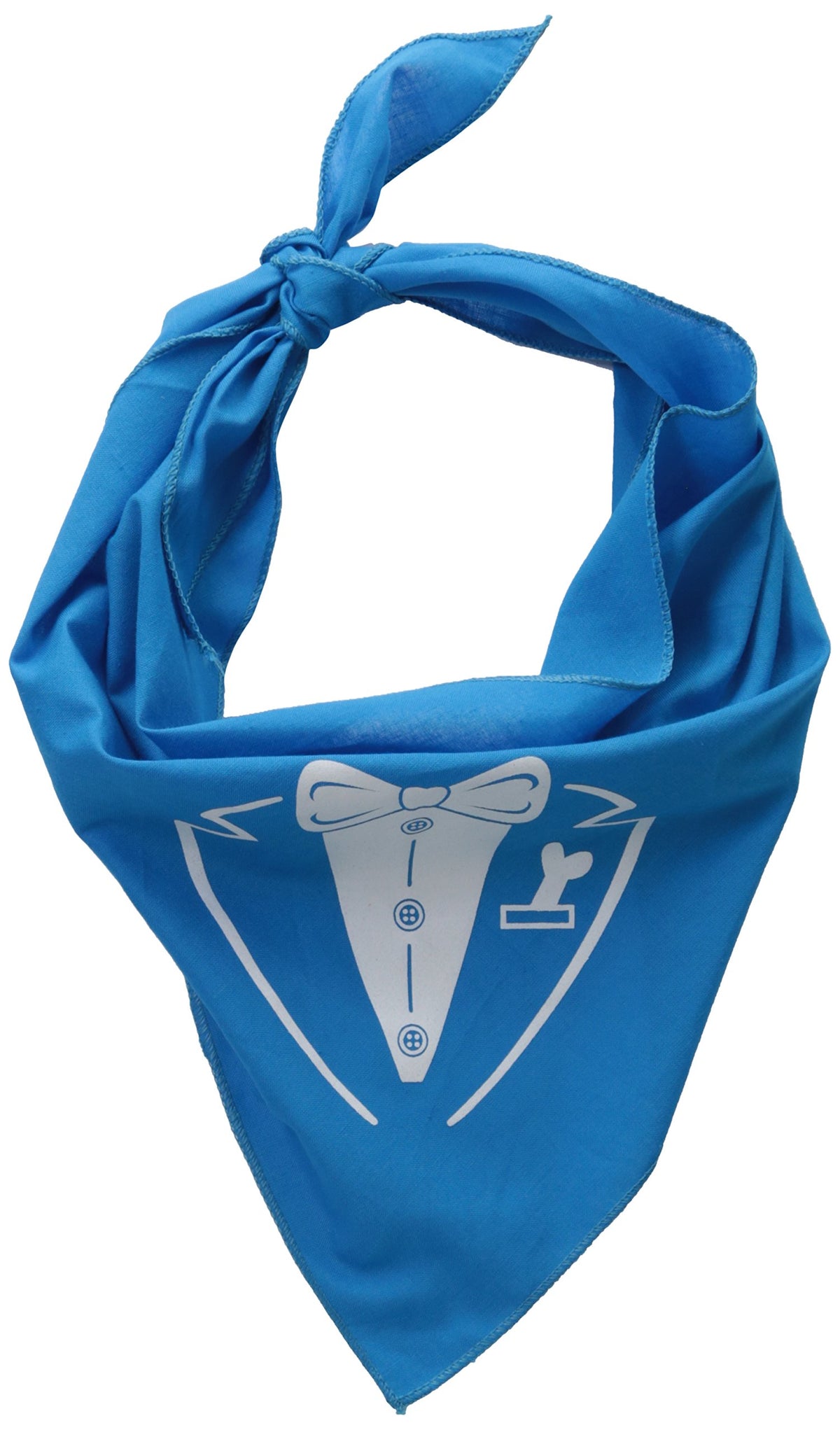 Mirage Pet Products Tuxedo Screen Print Bandana, Large, Turquoise