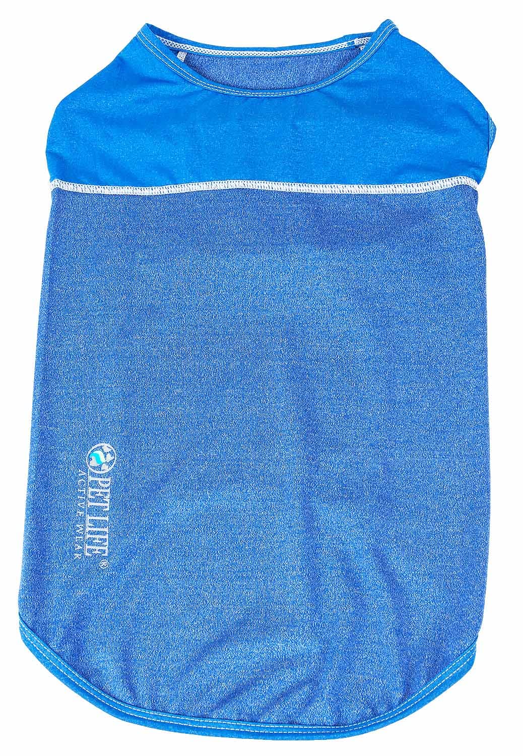 Pet Life Active 'Aero-Pawlse' Heathered Quick-Dry And 4-Way Stretch-Performance Dog Tank Top T-Shirt(D0102H7Lu5A.)