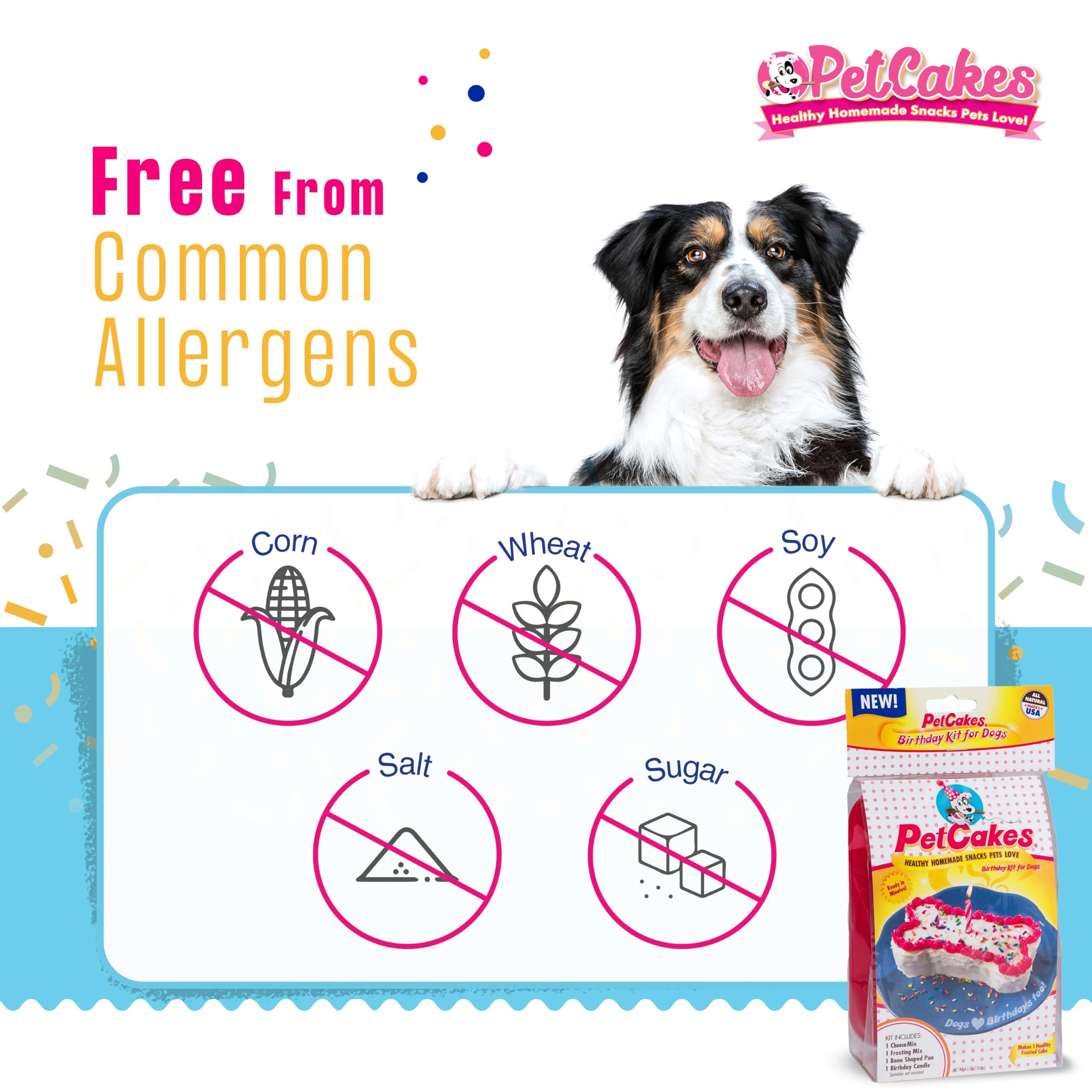 Petcakes Birthday Cake Kit For Dogs, 7 x 4.5 x 3