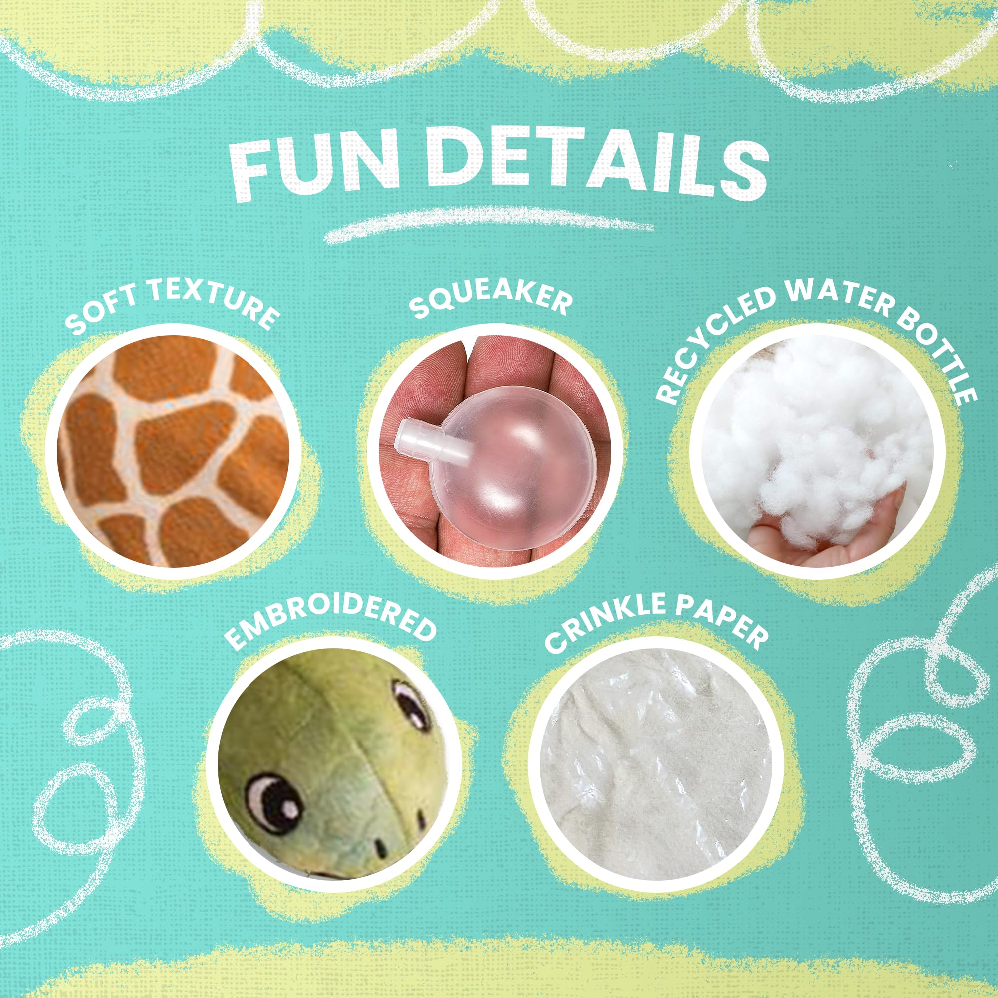 Snugarooz Sheldon The Turtle - Crinkle & Squeak Dog Toy With Repair Patch - Eco Friendly Plush For Engaging - Endless Fun For Your Furry Friend
