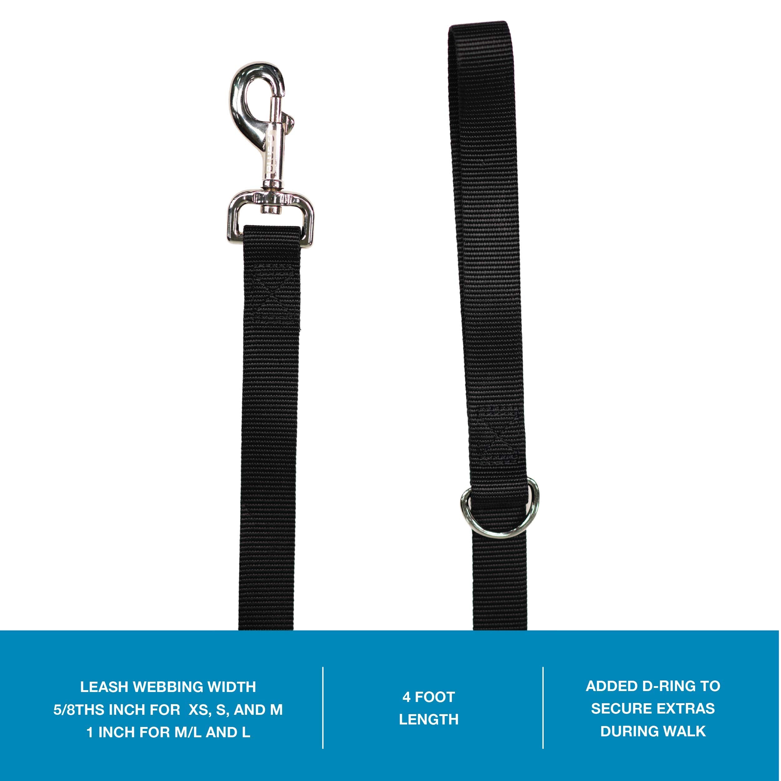 Blue-9 Pet Products No-Pull Balance Harness And Loose Leash Walking Set Dogs, Made In The Usa, Red, Medium