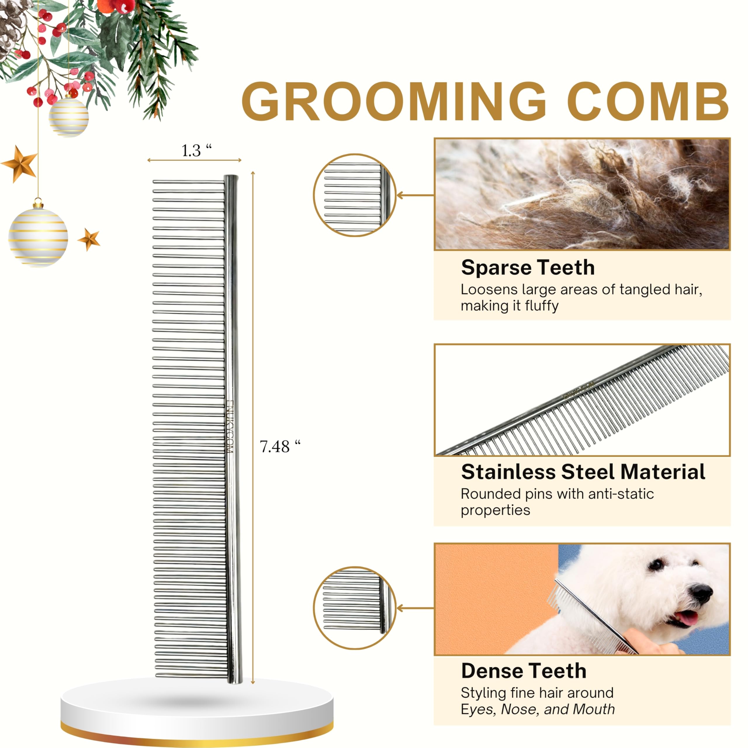 Grooming Dog Slicker Brush For Toy Poodle, Small Doodles & Maine Coon Cats - Best Dog Brush For Cockapoo Cavapoo Maltipoo And Po