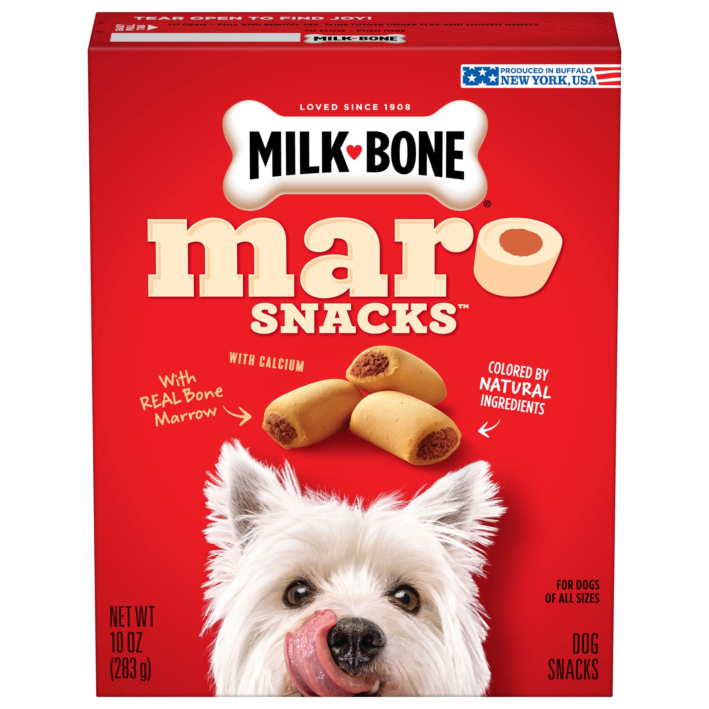 MilkBone MaroSnacks Small Dog Treats With Bone Marrow, 10 Ounces