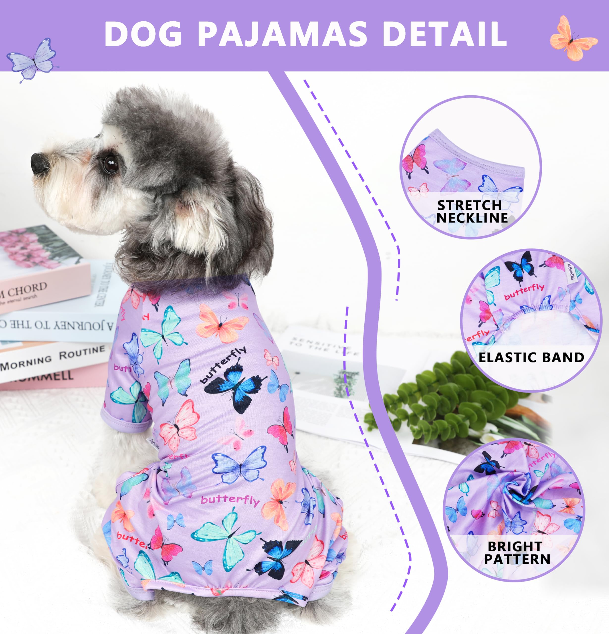 Dog Pajamas Spring Summer Dog Clothes For Small Medium Dogs Girl Boy Cute Soft Puppy Pjs Clothes Doggie Onesies Cat Pet Outfit(V