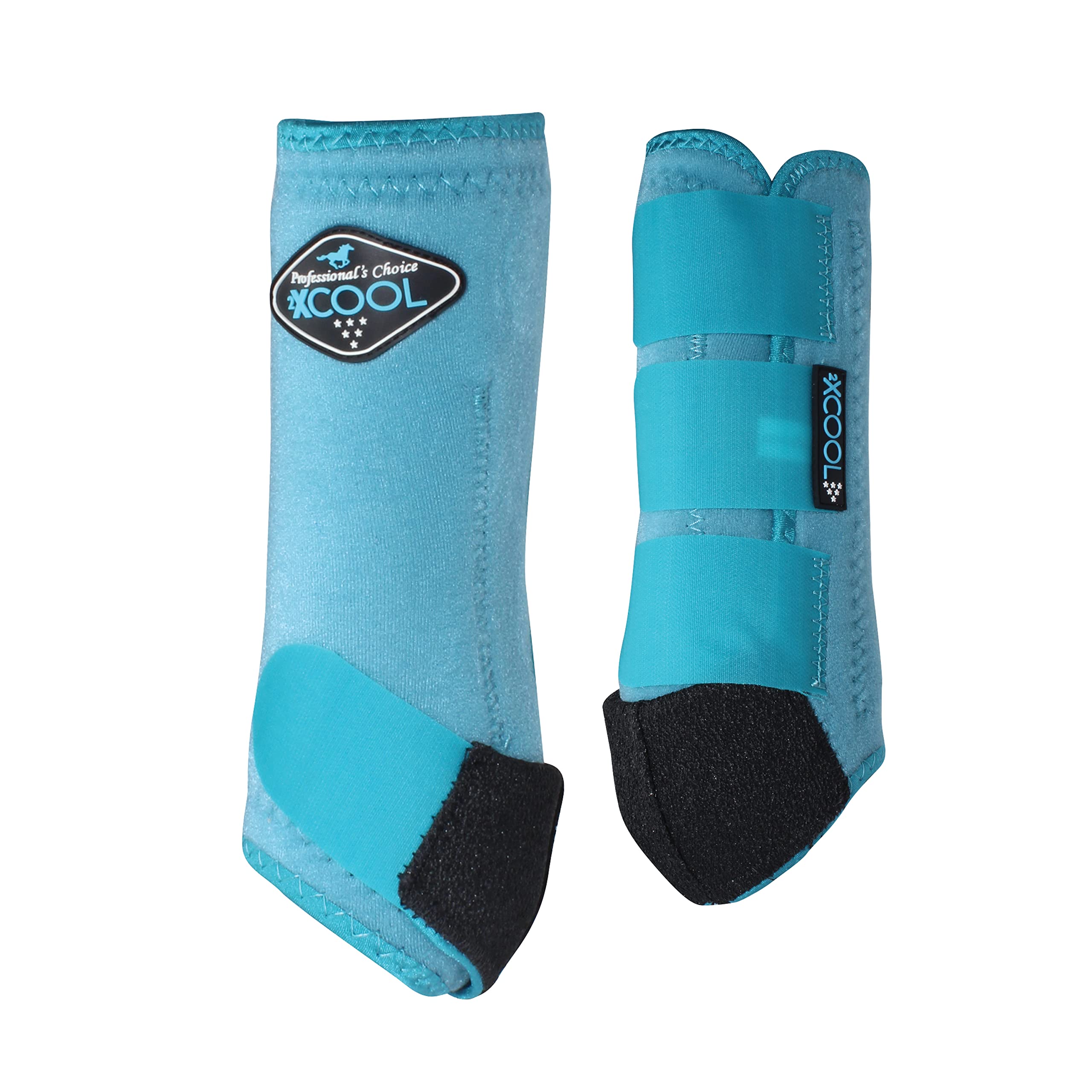 Professional'S Choice 2Xcool Sports Medicine Horse Boots | Protective & Breathable Design For Ultimate Comfort, Durability & Cooling In Active Horses | 2 Pack (Turquoise, Medium)