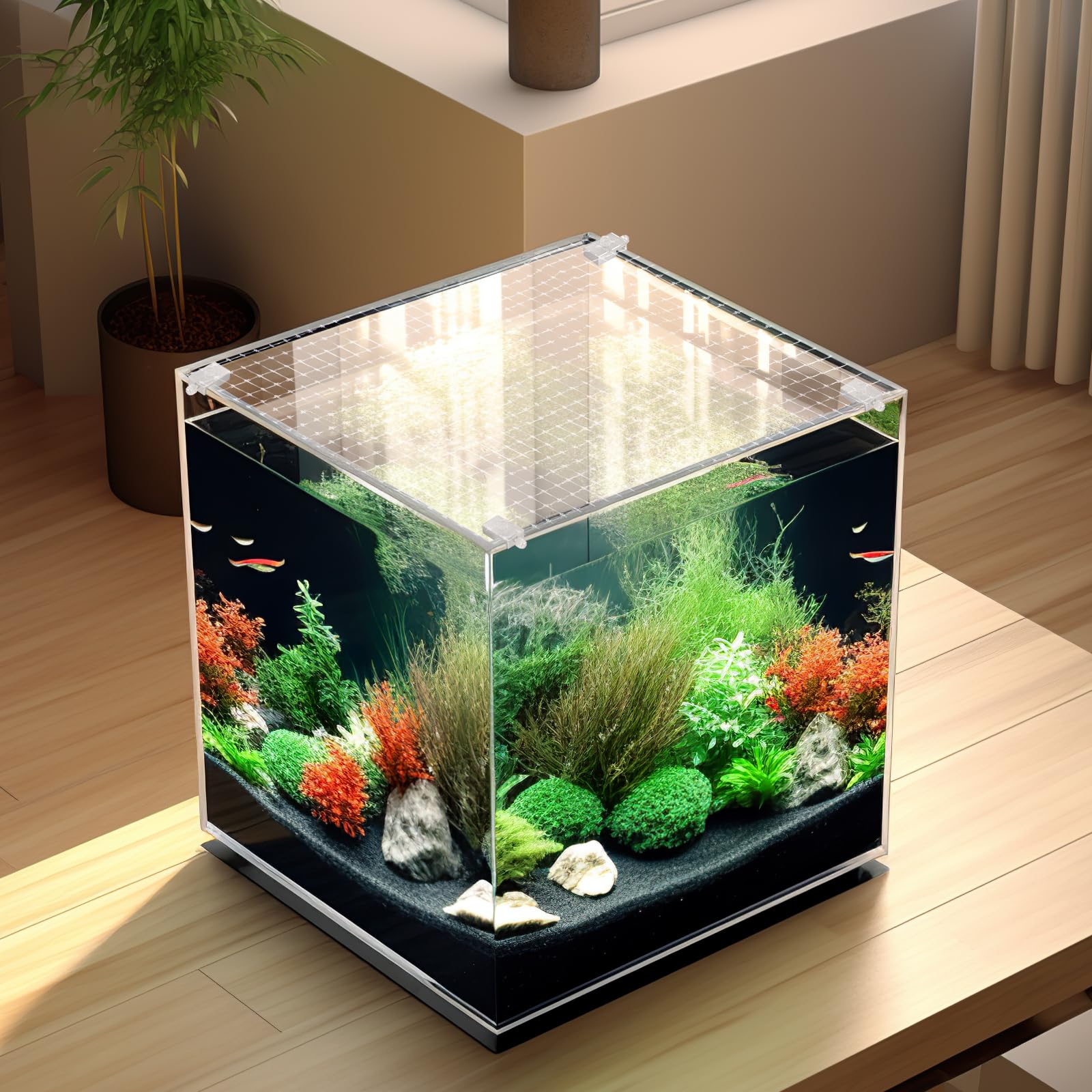 1 Set of 10 Gallon Aquarium Lid - Mesh Cover for Fish Tanks, Practical Netting Cover to Prevent Fish Jumping Out