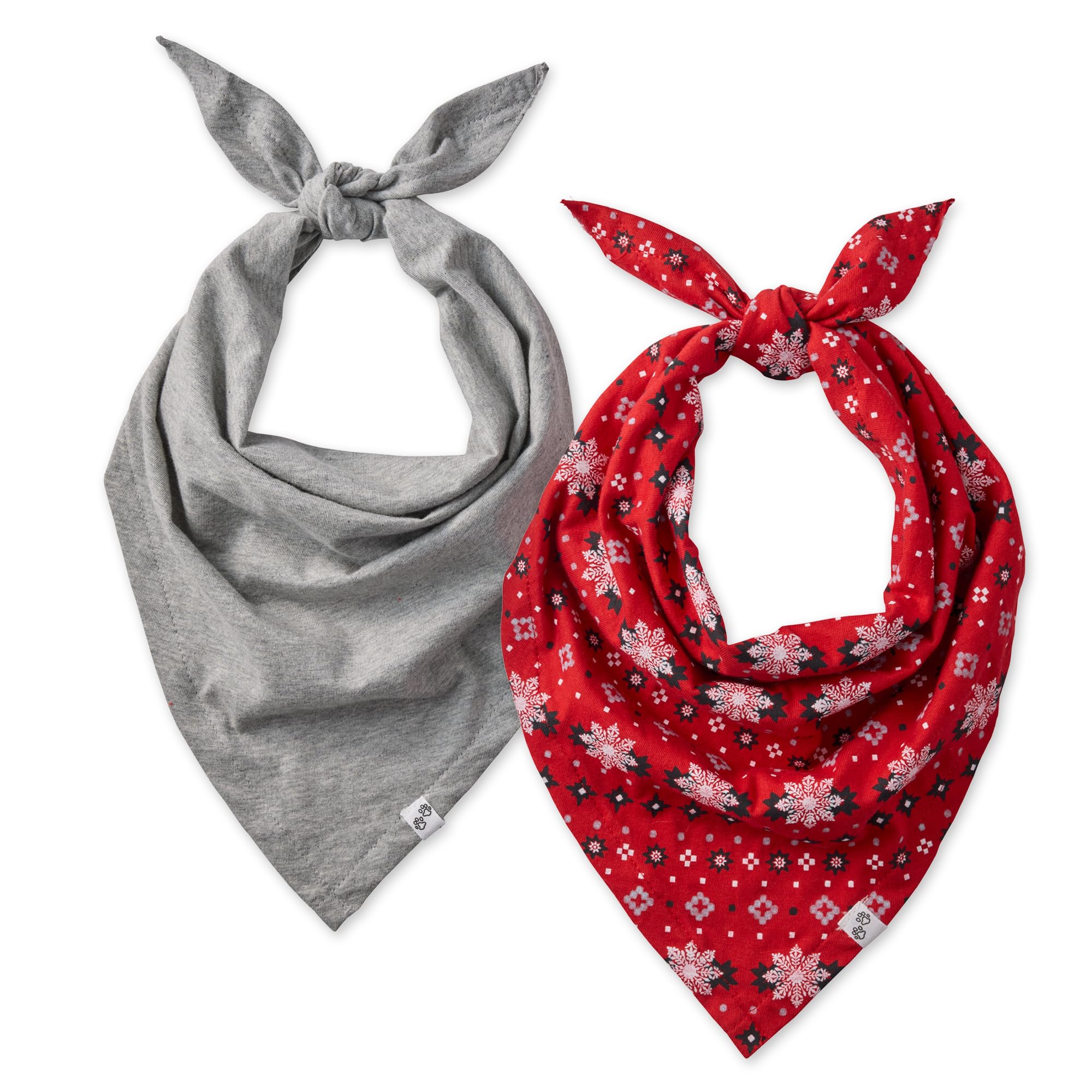 Pet Passion Multipack 100% Organic Cotton Pet Bandanas For Small, Medium And Large Dogs, Fair Isle, X-Small/Small