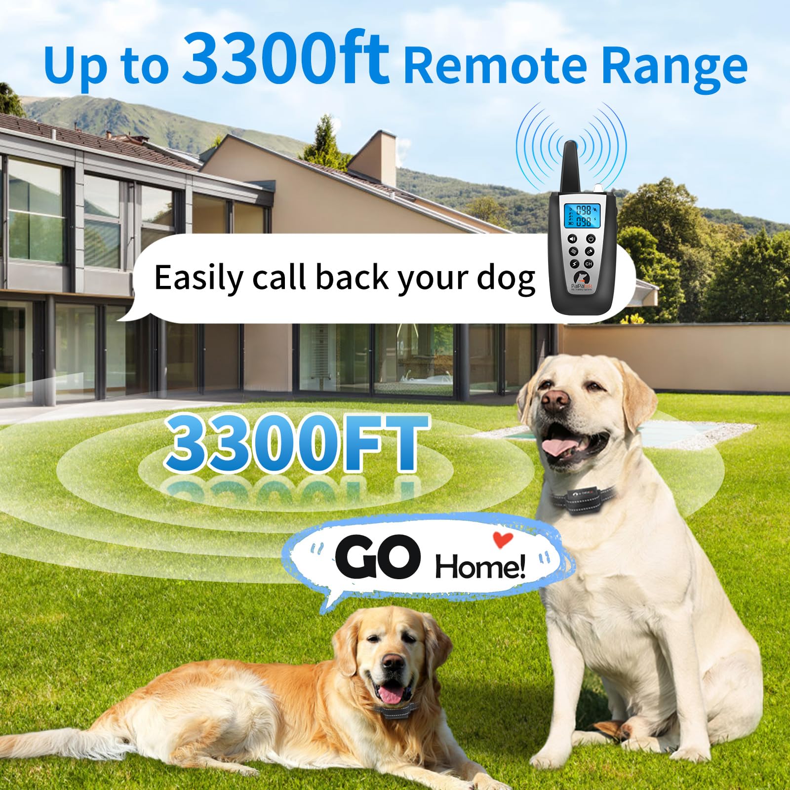 Paipaitek 2 In 1 Dog Bark Collar And Training Collar - Smart Bark And Shock Collar Combo, Automatic Bark Collar For Large Dog Wi