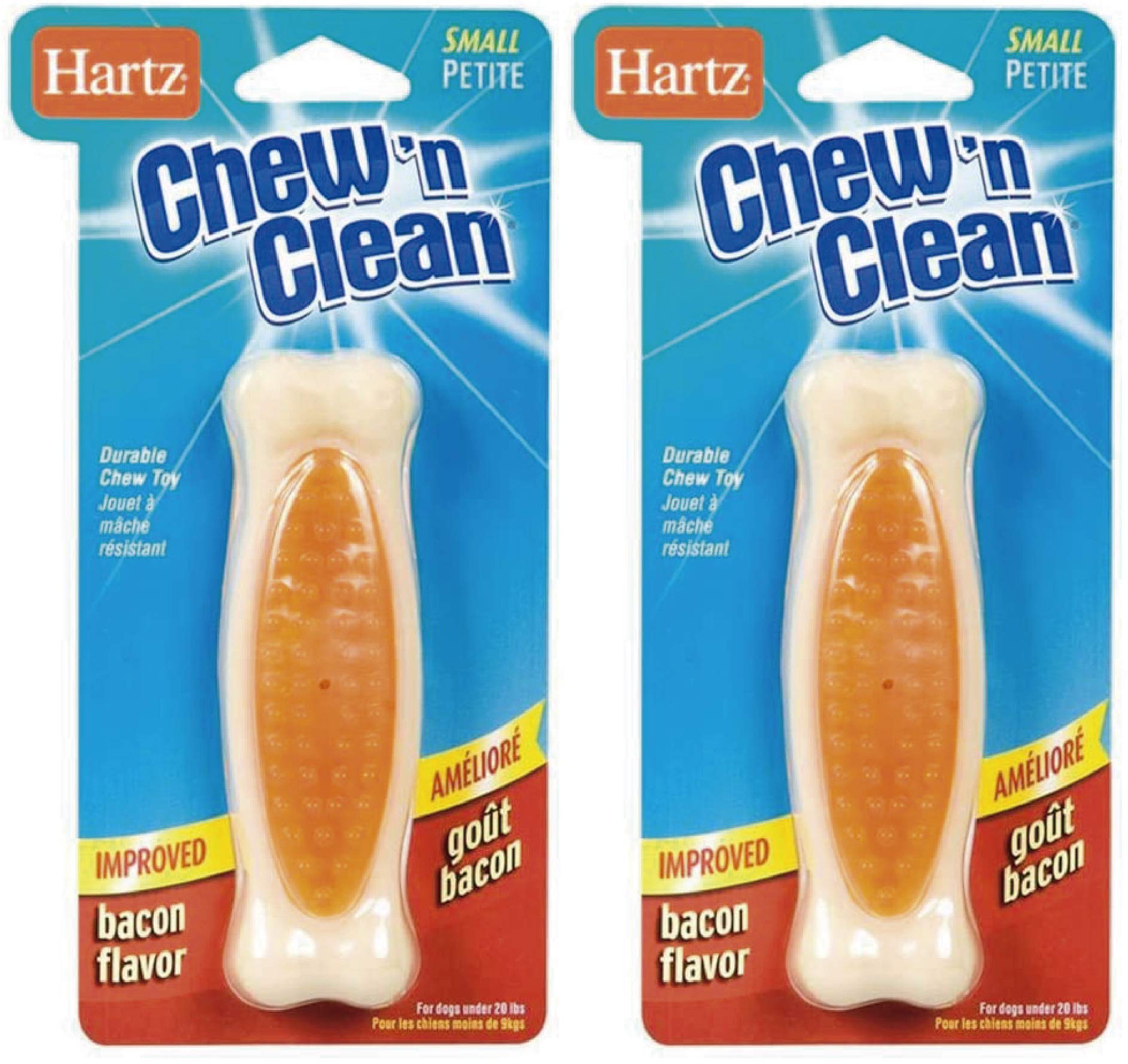 Hartz Chewn Clean Tuff Bone Bacon Flavored Small Dog Toy (Pack of 2)2