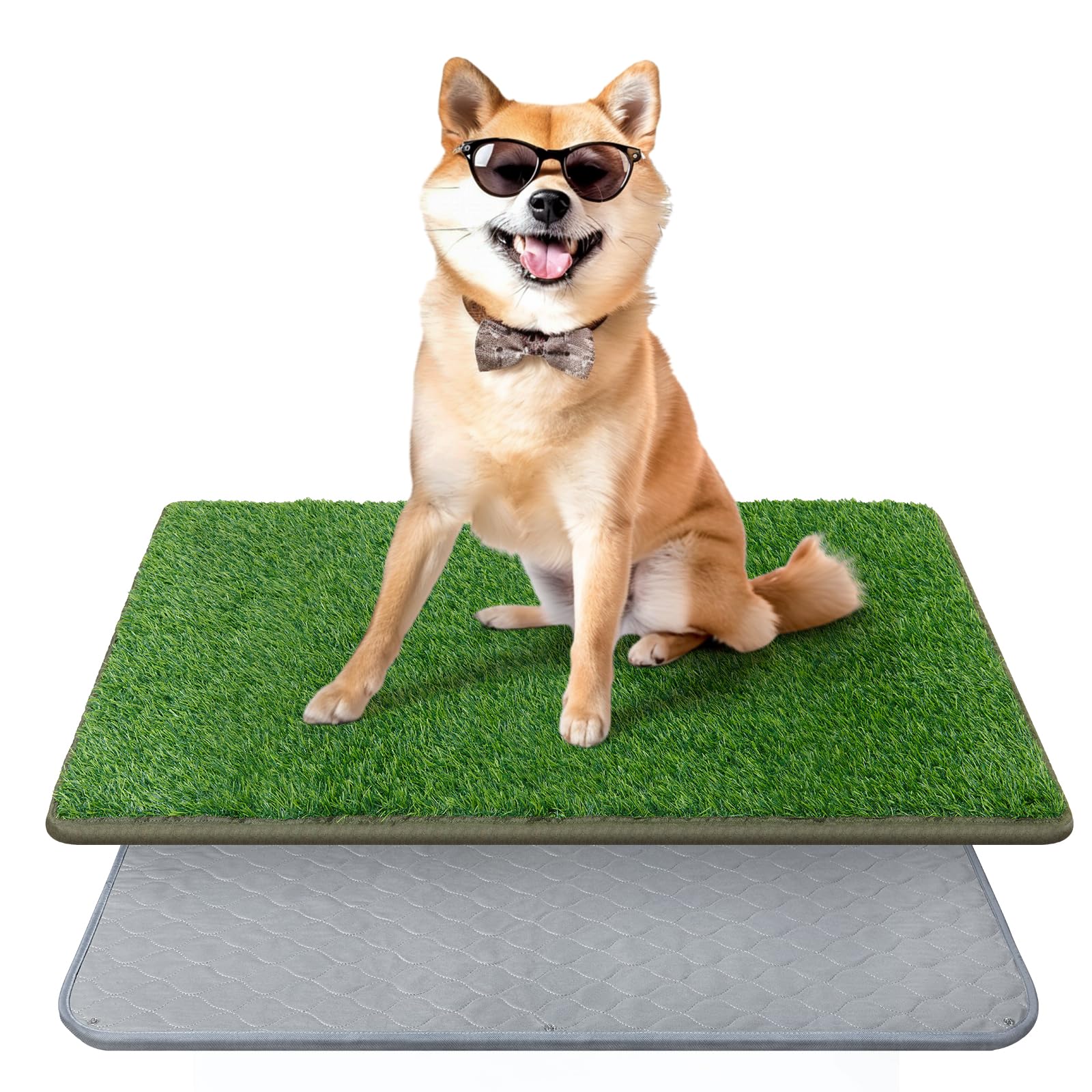 Pick For Life Dog Grass Mat With Pee Pad,Artificial Indoor Grass Potty Training Pads For Dogs Doggies Washable,Reusable Puppy Pa