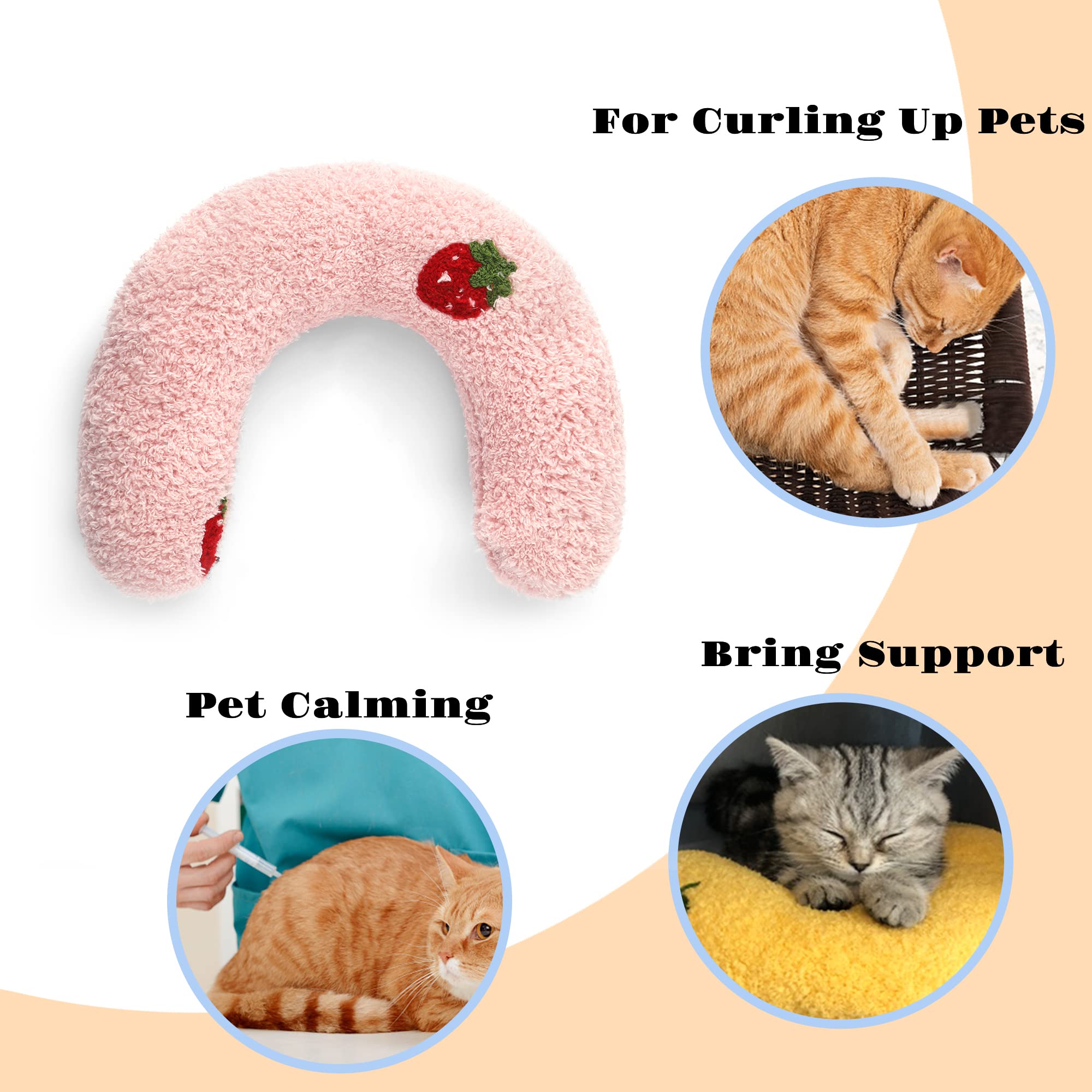 Homelifthub Cat Pillows For Indoor Cat And Small Dog, Calming Dog Pillows, Half Donut Dog Cutated Calming Pillow, Cozy Cat Bed P