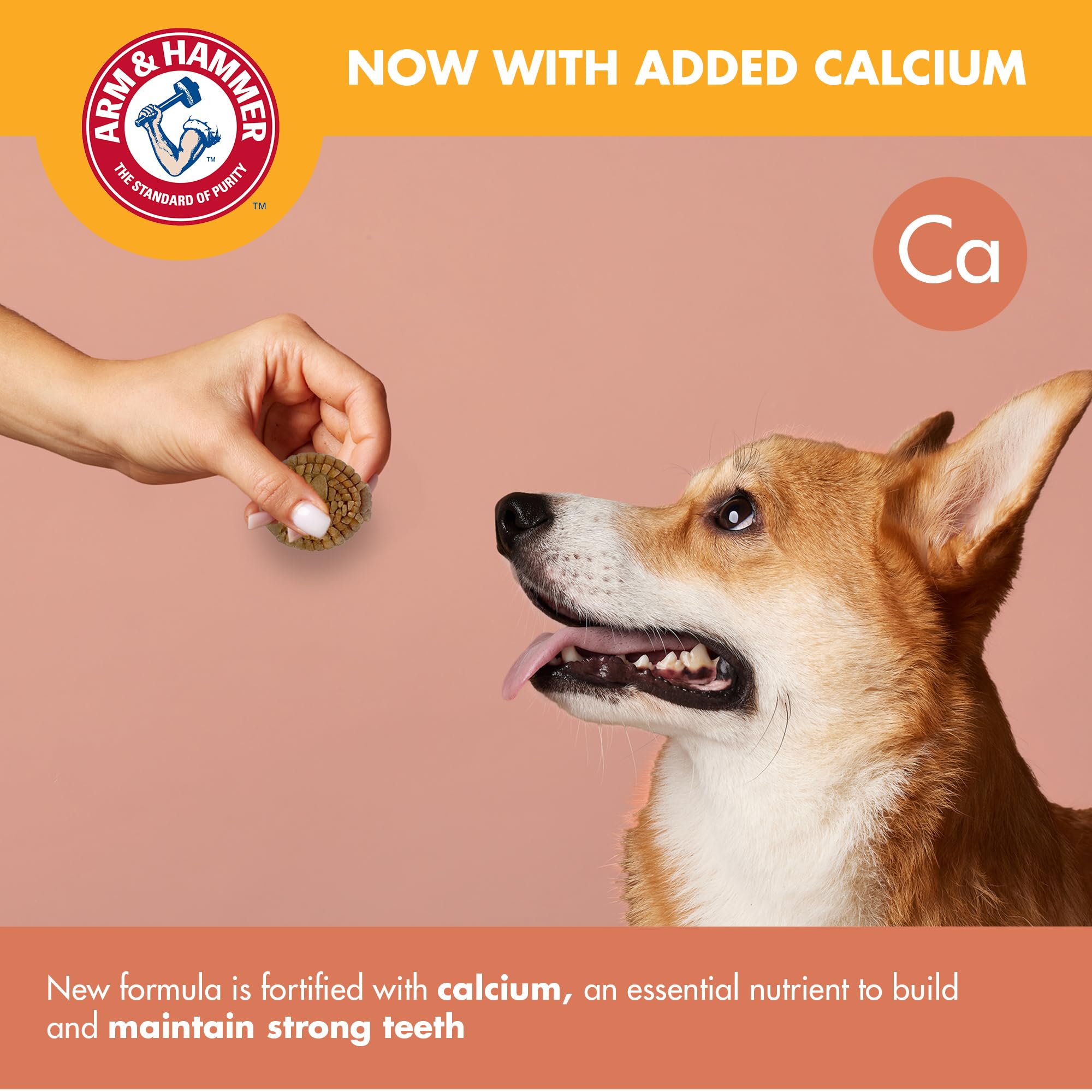 Arm & Hammer for Pets Mighties by TREADZ Dental Treats for Dogs with Baking Soda & Calcium, Help Fight Bad Breath, Plaque & Tart