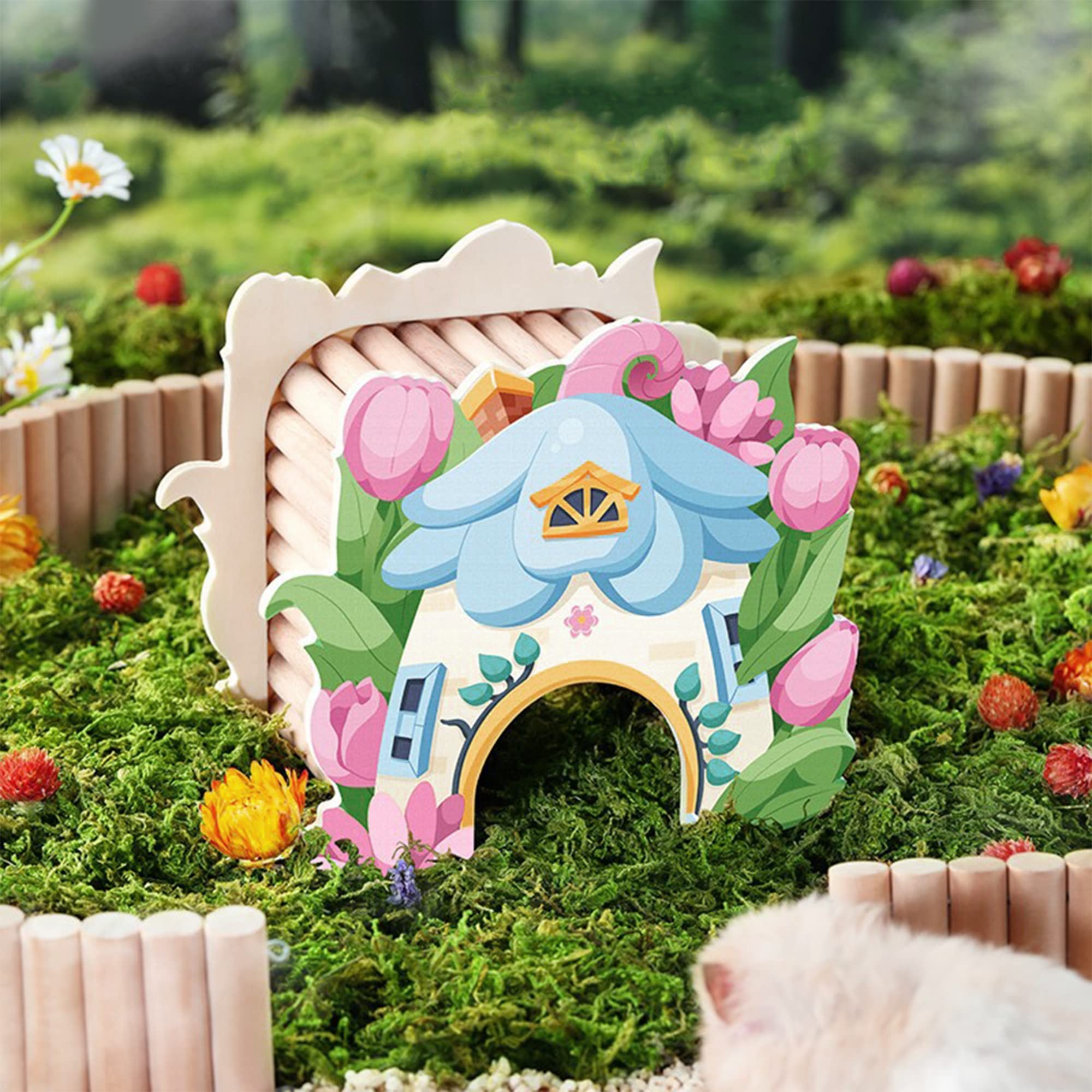 Dr.Dudu 15L Forest Moss For Hamster Bedding Nesting, Syrian Gerbils Hamster Cages Accessories, Perfect For Small Animals Terrarium Moss