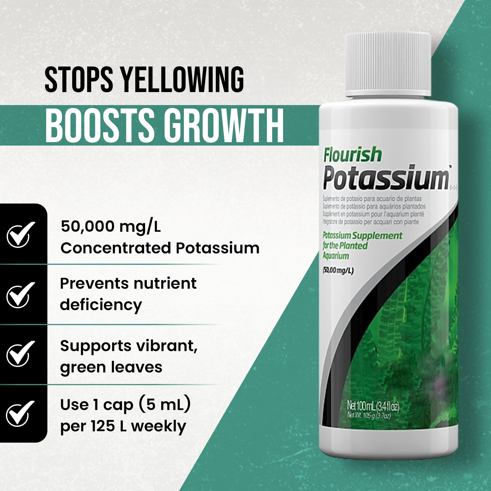 Trinity Treats Flourish Potassium 100ML Flourish Nitrogen 100 ML Supplement for The Planted Aquarium, Including Trinity Treats M