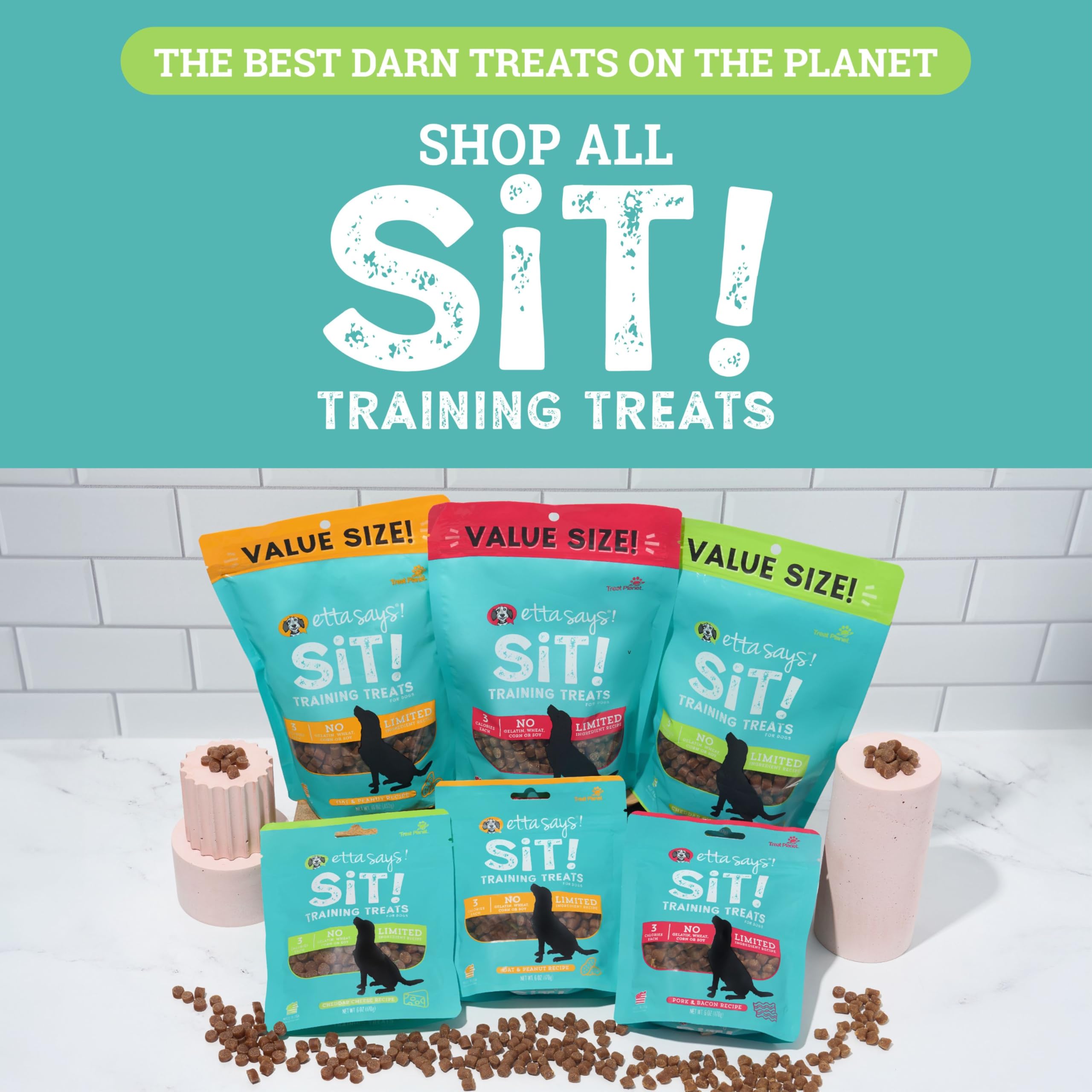 ETTA SAYS! Sit Cheese Training Treats for Dogs 16 Ounce Soft Dog Treats - Made in The USA Dog Treats, Limited Ingredients, Low C