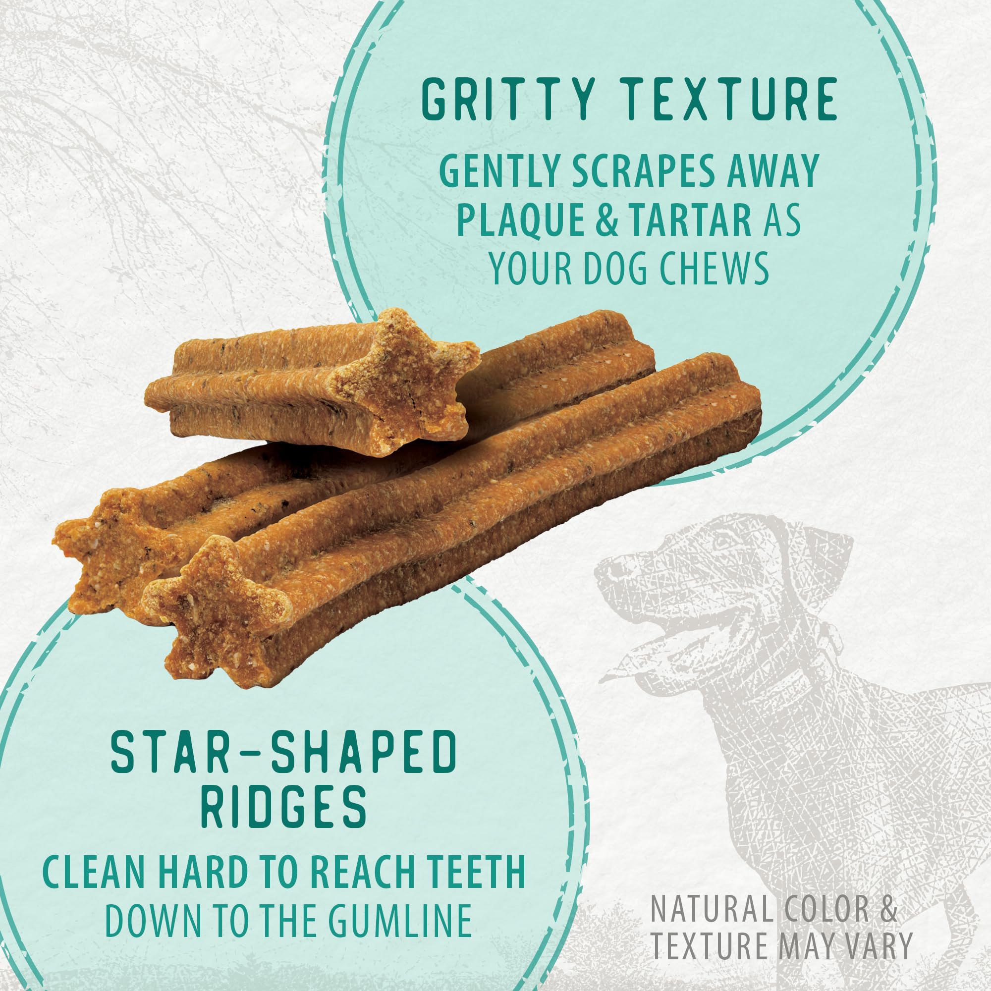 Caledon Farms Plaque Busters with Bacon Dog Treats: Grain Free, Gluten Free, No Additives, Colors or Preservatives, Brown 8 Coun