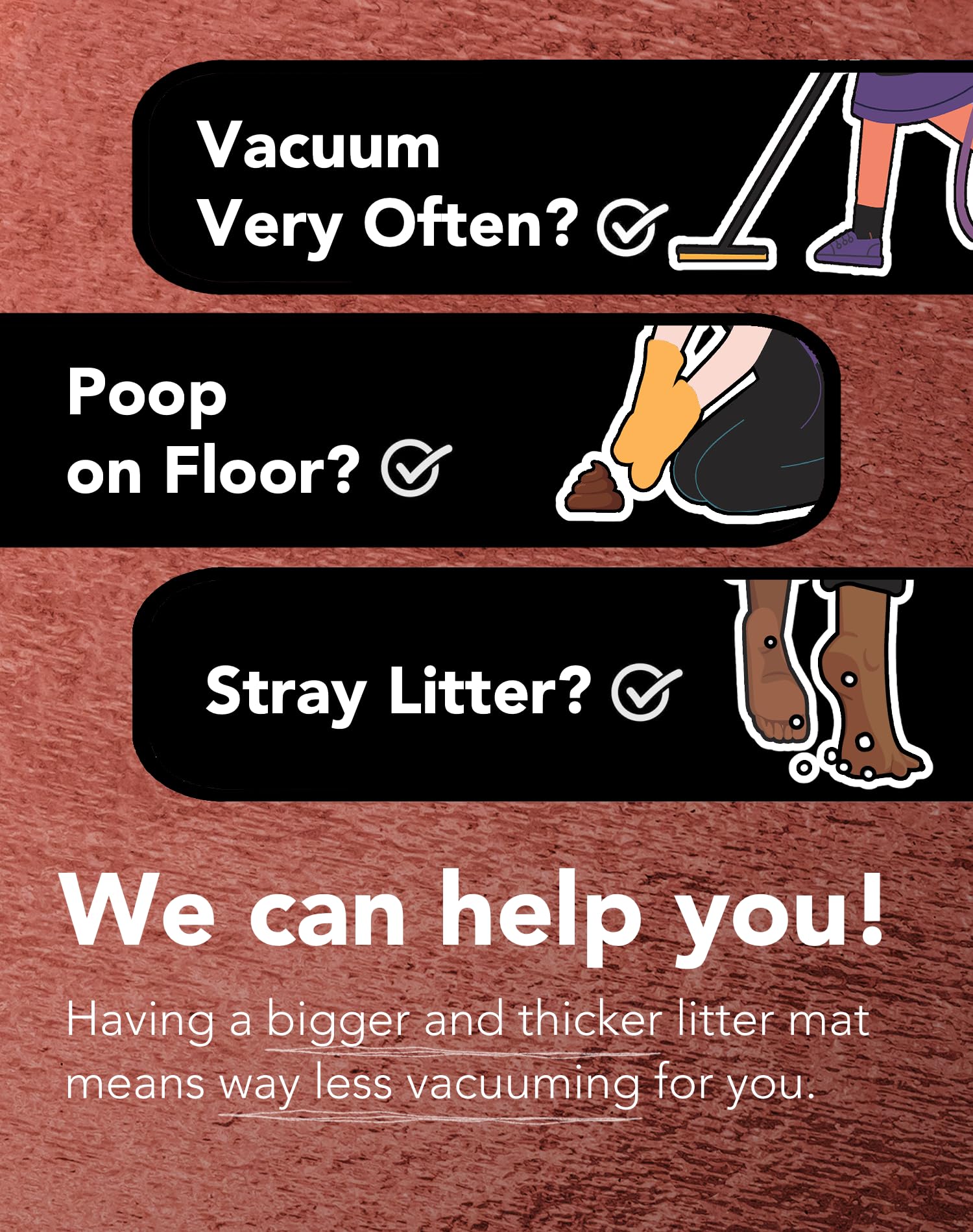 Lukamoo?Cute Cat Litter Mat (32?X24?), Extra-Large/Xl, For Kitty Litter & Cute Cat Litter Box, Cat Accessories For Indoor Cats,