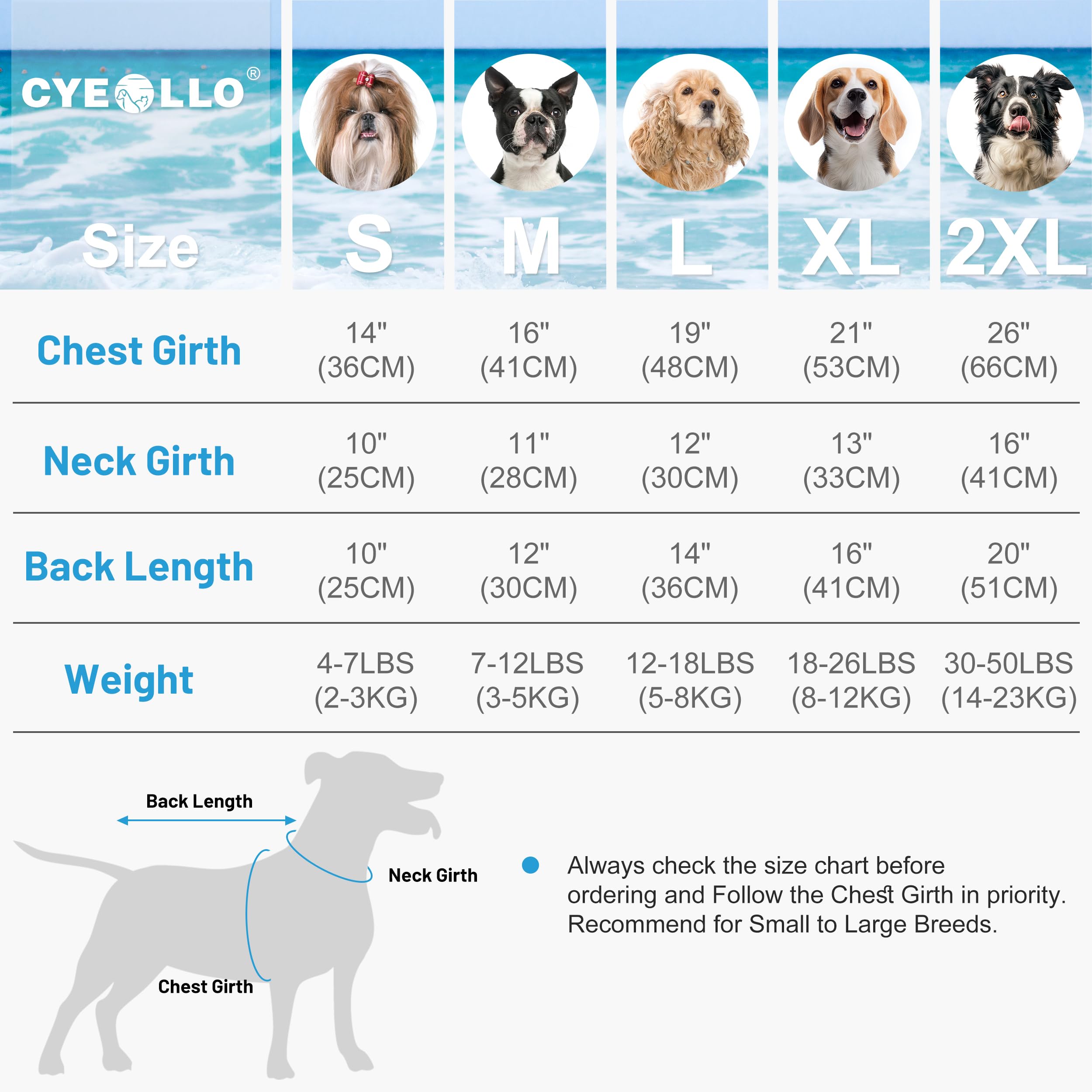 Cyeollo 2Pack Dog Cooling Shirt, Breathable Sleeveless Summer Clothes For Dogs, Intant Cool T Shirts For Small Dogs, Blue Fish S