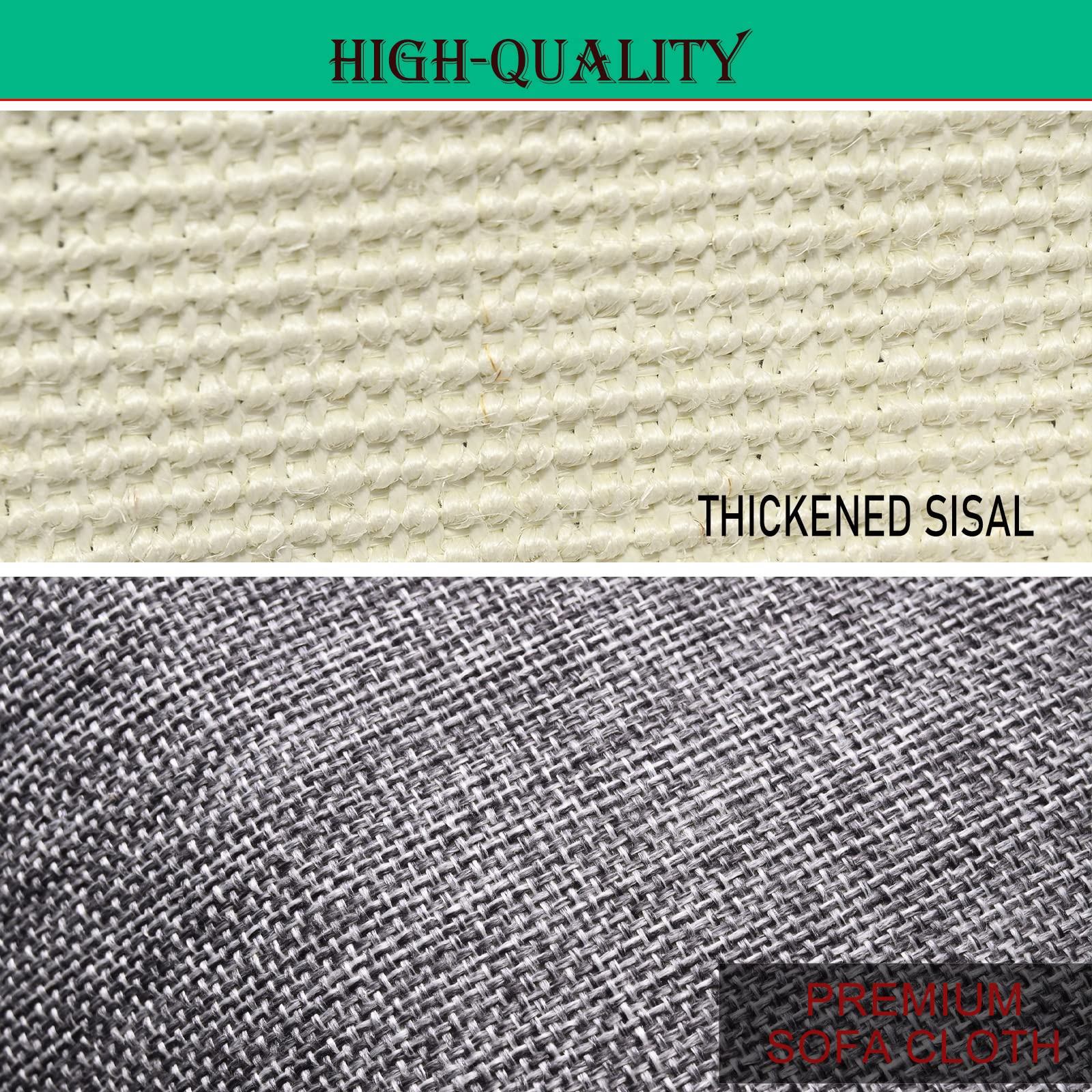 Cat Scratch Couch Sofa Protector With Natural Sisal For Protecting Furniture Couch Chair Sofa Light Grey