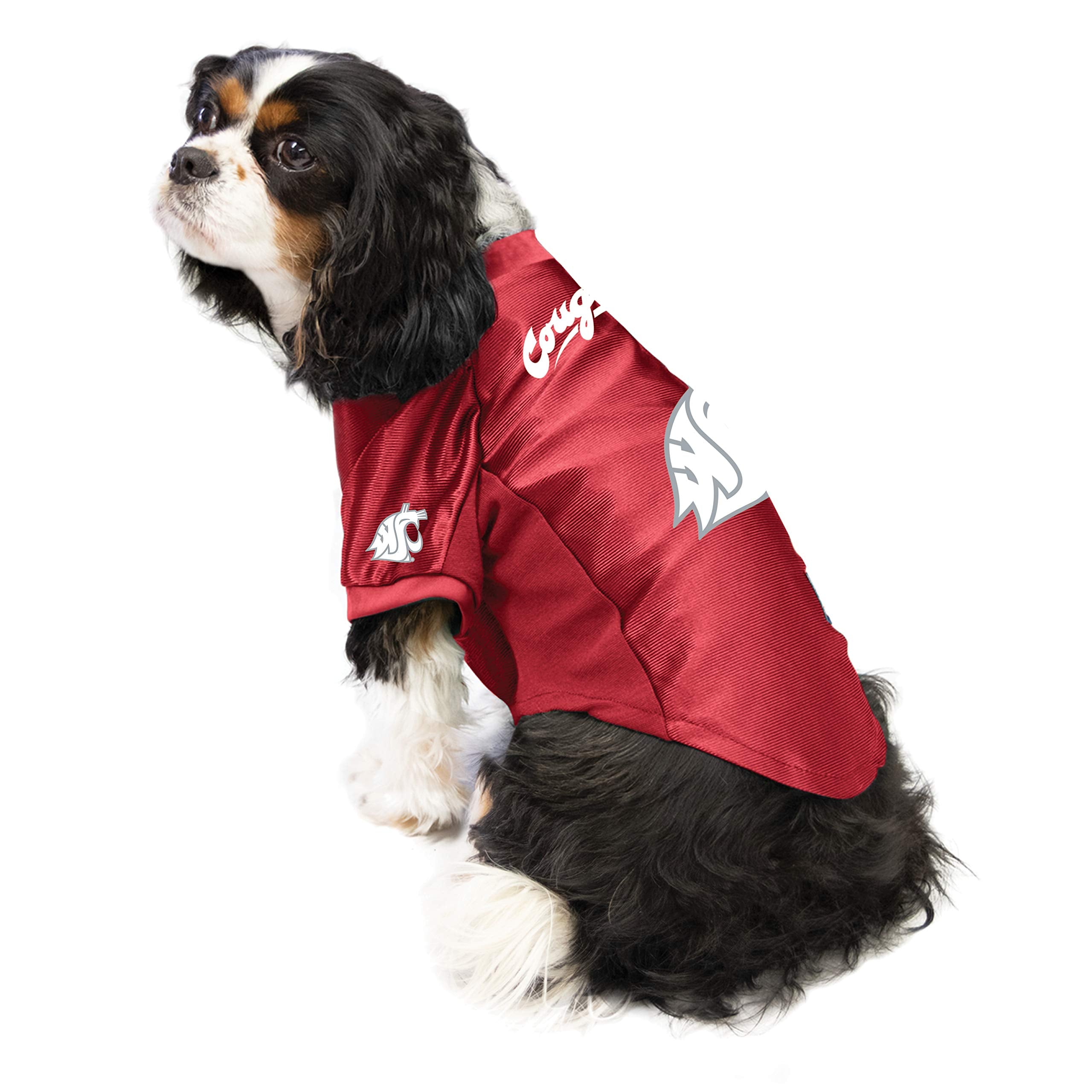 Washington State Cougars Pet Jersey Stretch Size L - Special Order