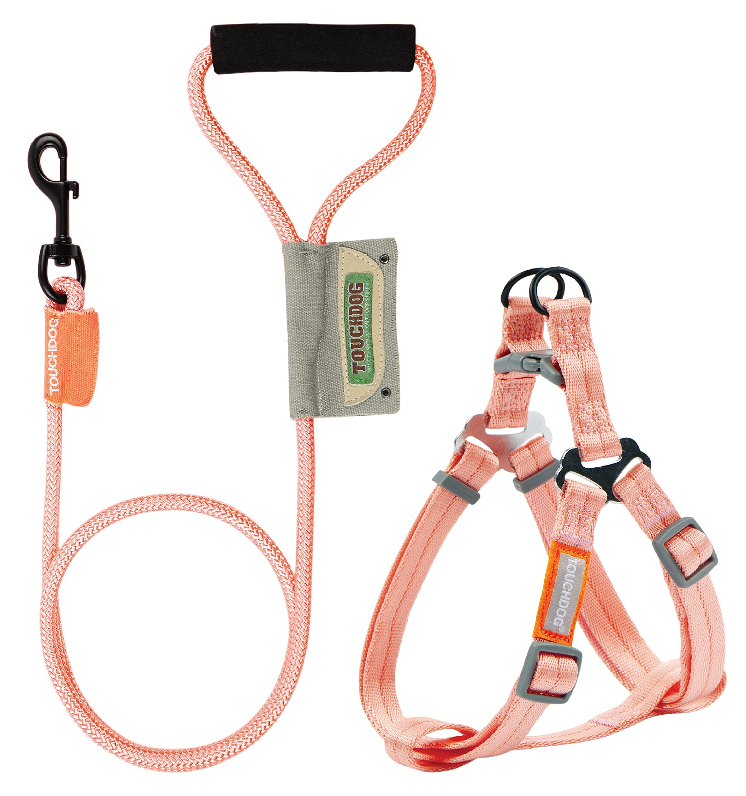Touchdog  Macaron 2-in-1 Durable Nylon Dog Harness and Leash