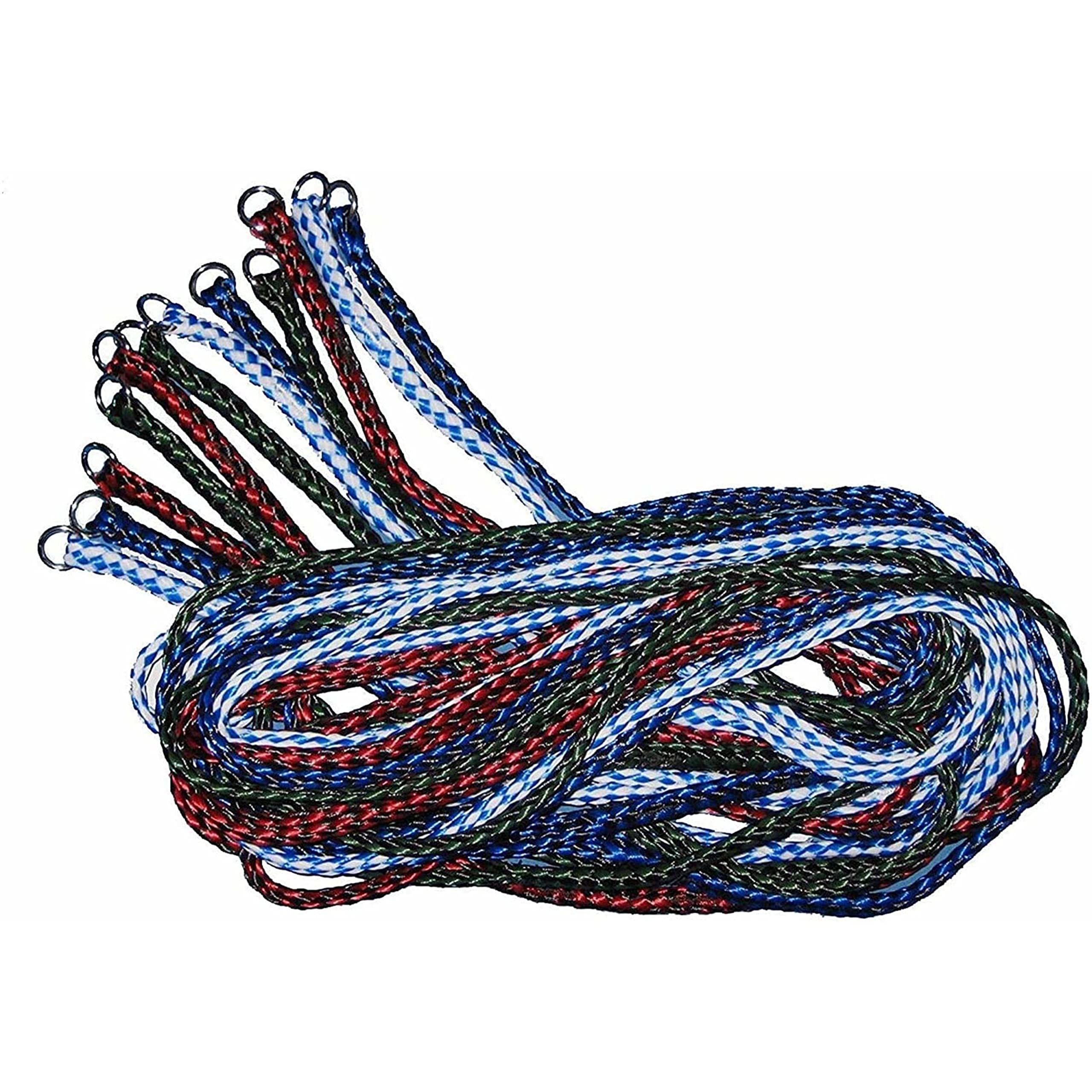 Downtown Pet Supply Braided Poly Slip Lead Dog Leash, 6 Pack, 5' Long - Universal Dog Leash with Metal O Ring - Durable for Groo