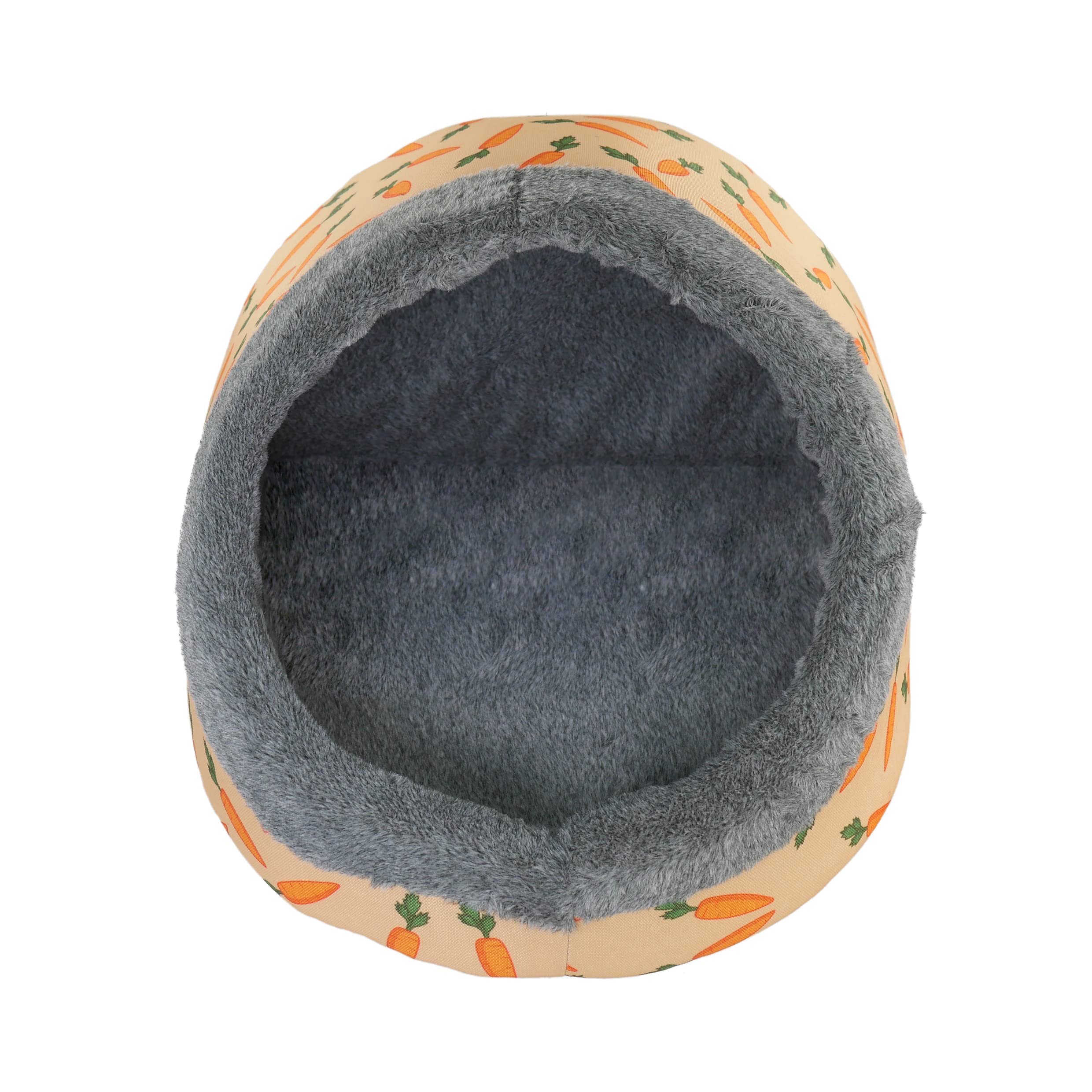 Rosewood Carrot Plush Hooded Bed