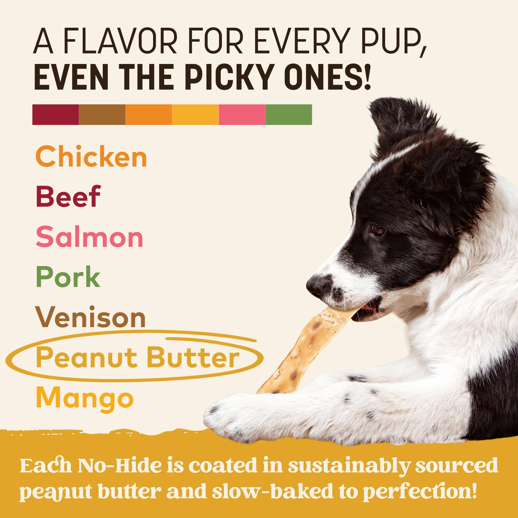 Earth Animal No-Hide Strips Peanut Butter Recipe Natural Rawhide Alternative Dog Chew Treat, Value Pack 3.8 Oz