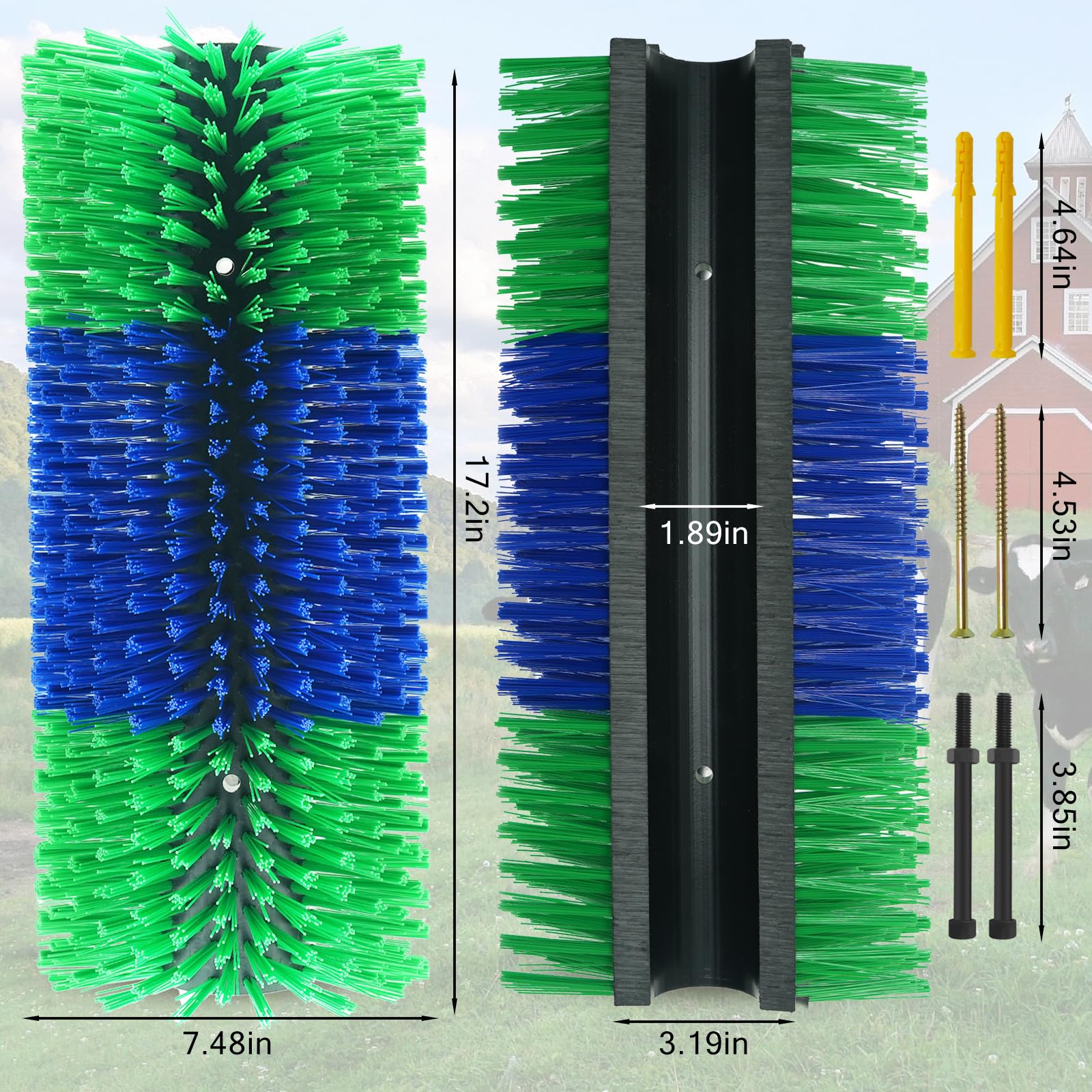 Livestock Scratching Brush Horse Massage Grooming Brushes With 4 Screws For Goat,Cattle,Cow,Sheep, Horses,Pigs And Other Animal