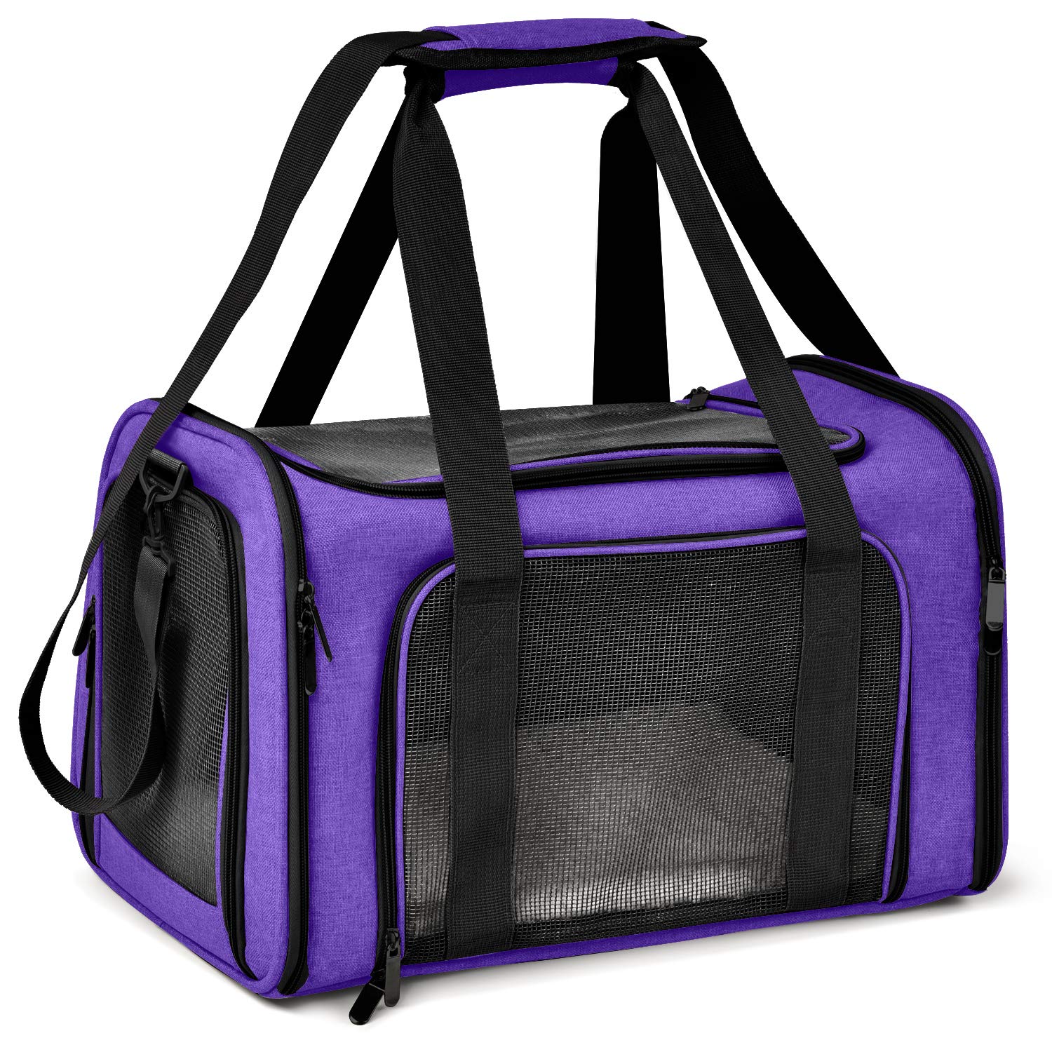 Henkelion Pet Carrier For Small Medium Cats Dogs Puppies Up To 15 Lbs, Airline Approved Small Dog Carrier Soft Sided, Collapsibl
