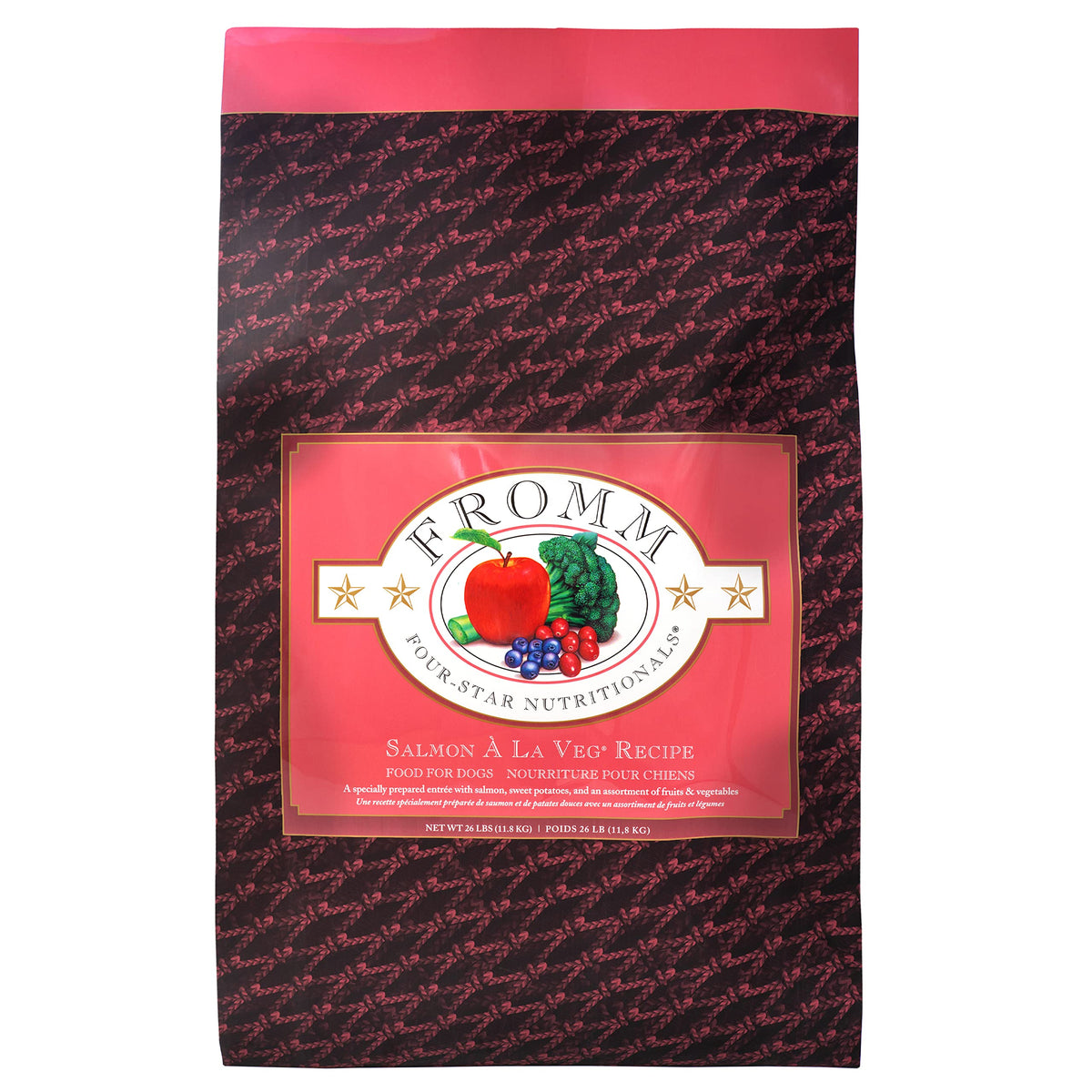 Fromm Four-Star Nutritionals Salmon A La Veg Dog Food - Premium Dry Dog Food - Salmon Recipe - 26 Lb